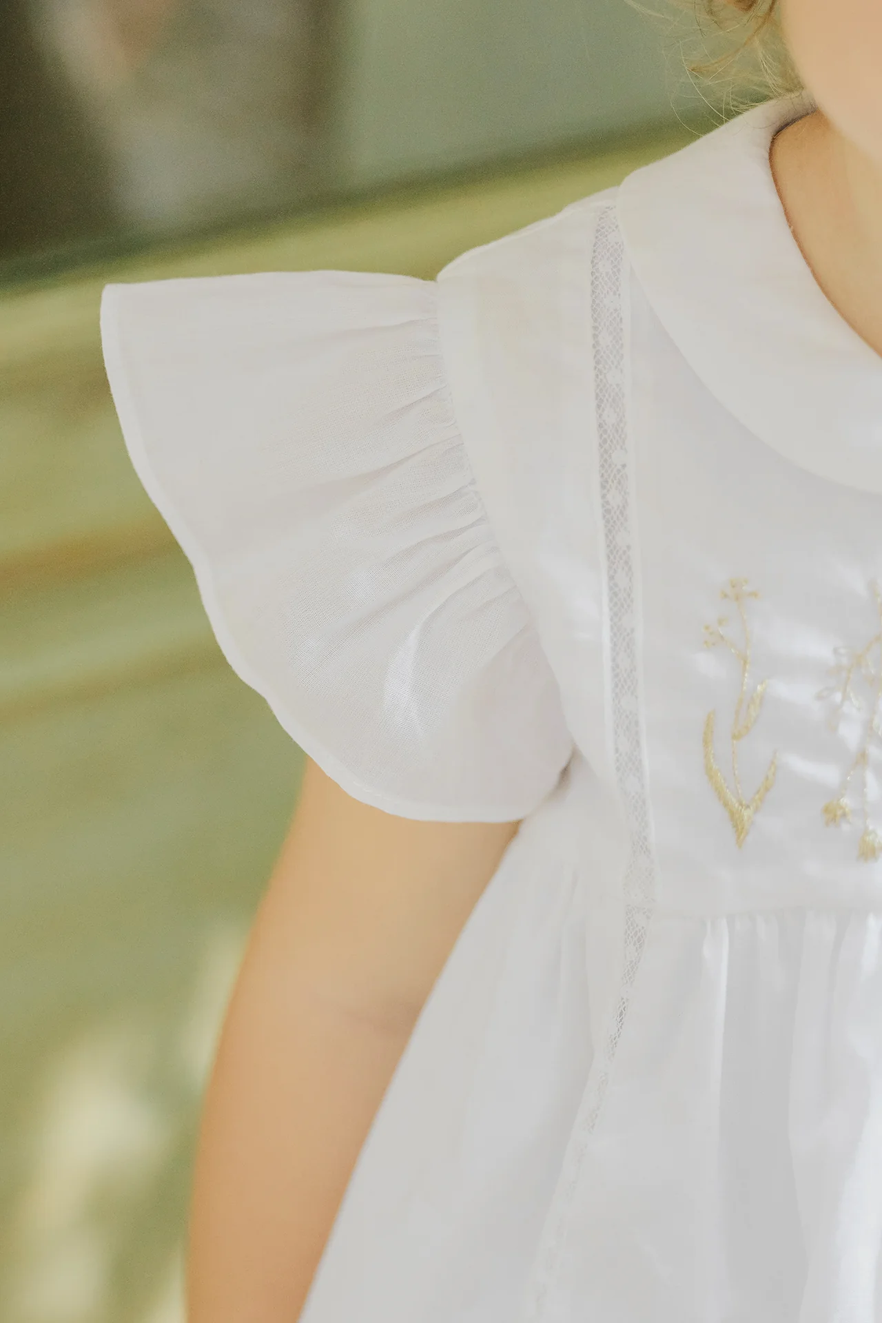 Ensemble court - Blanc col claudine - Image 3