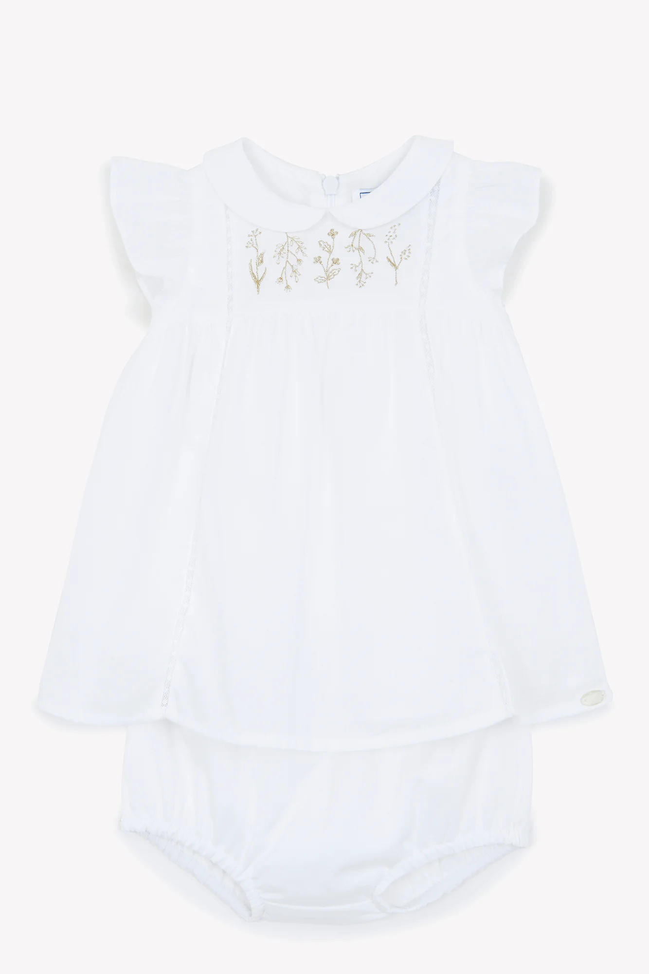 Ensemble court - Blanc col claudine - Image 4