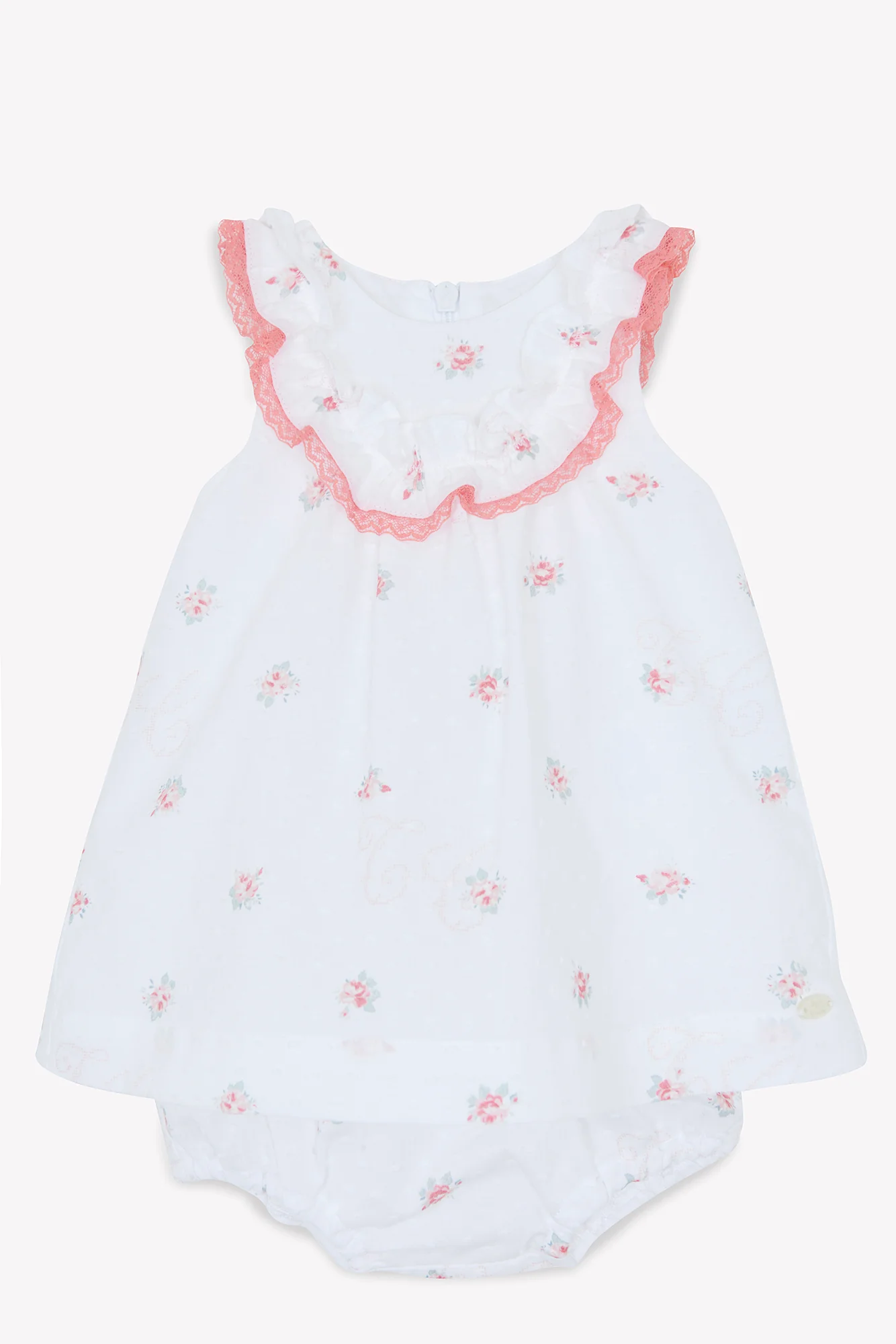 Ensemble court - Blanc tissu plumetis - Image 4