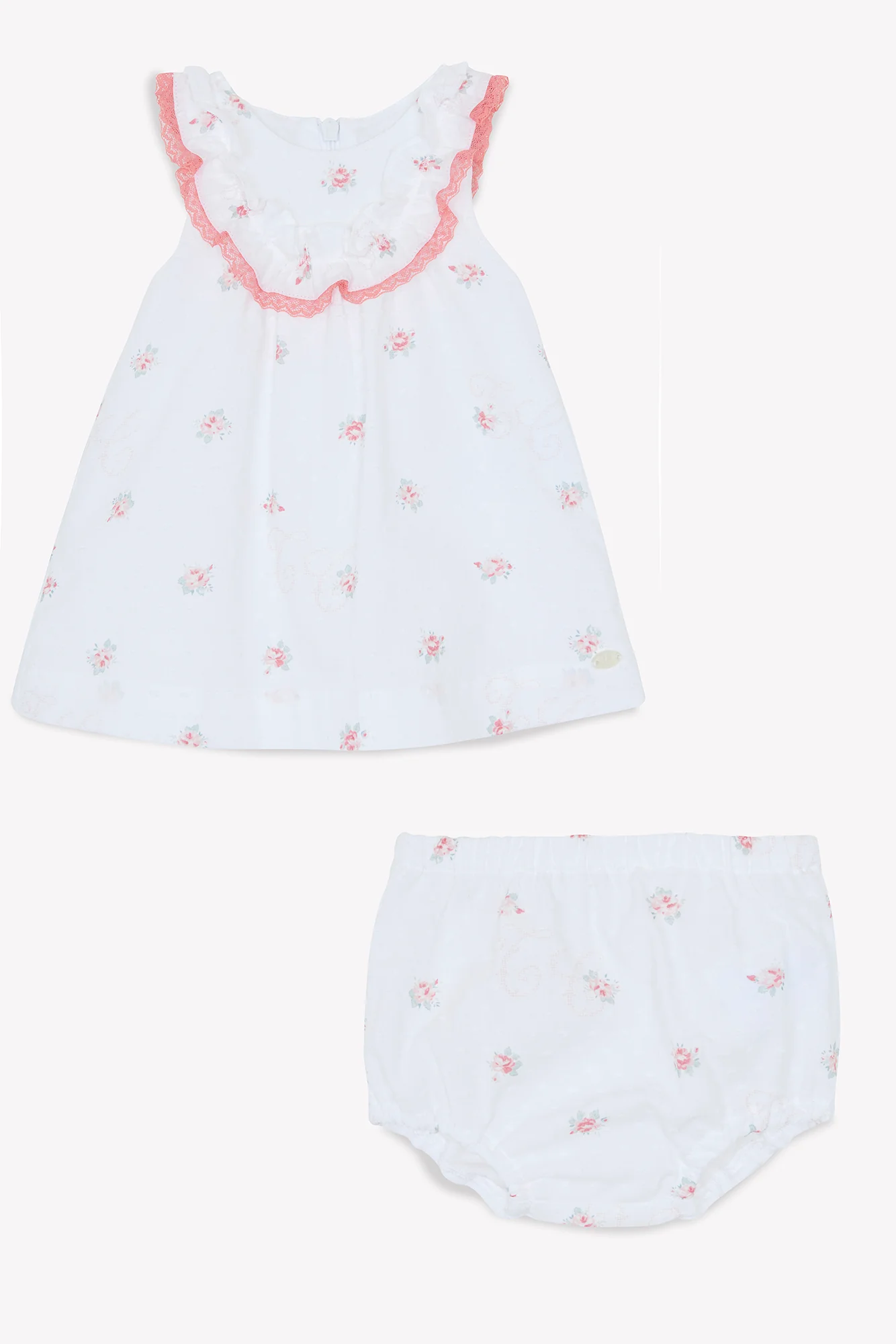 Ensemble court - Blanc tissu plumetis - Image 5