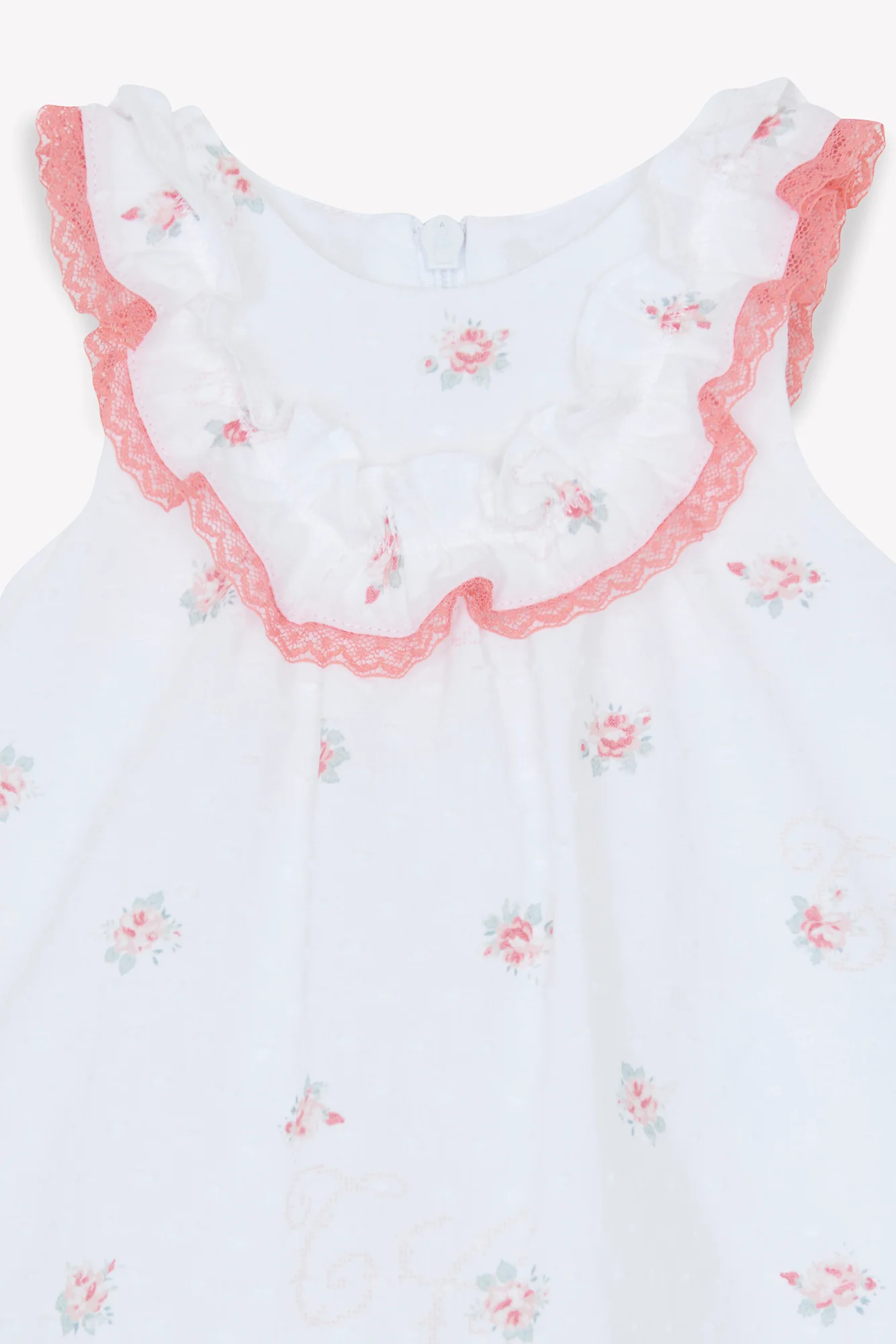 Ensemble court - Blanc tissu plumetis - Image 6
