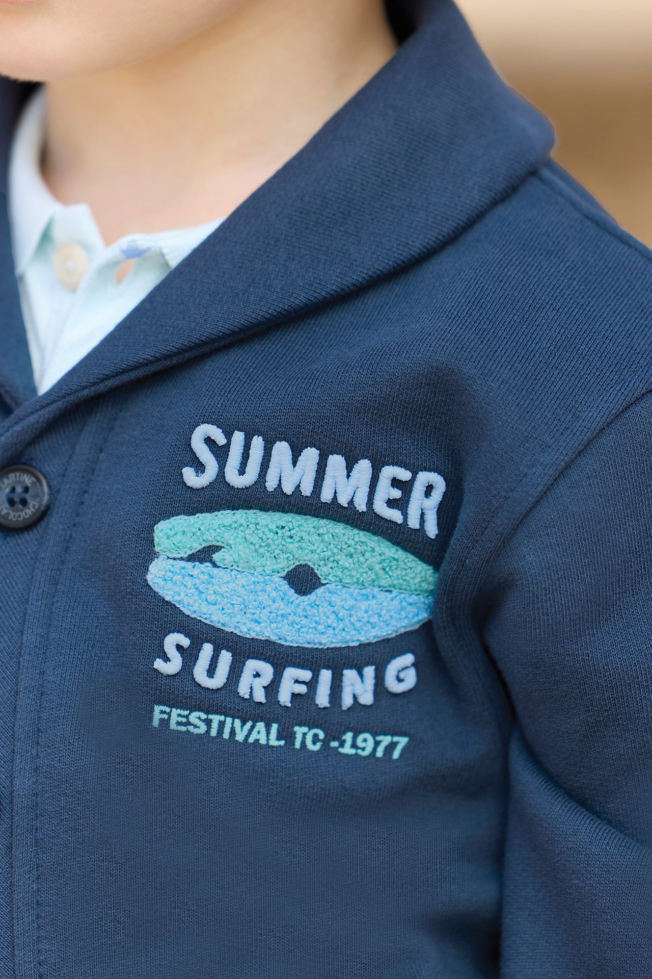 Gilet - Marine col châle summer surfing - Image 2