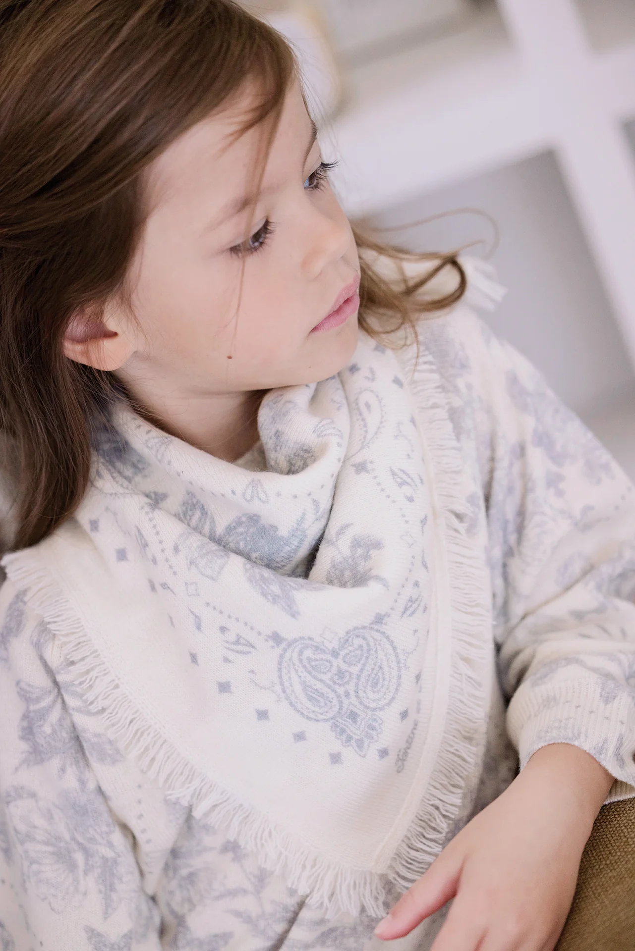 Grand Foulard - Gris clair Kujten x Tartine et Chocolat - Image 3