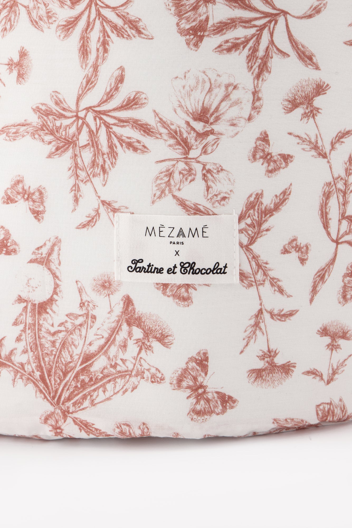Grande panière toile de jouy rose - Mèzamé x Tartine et Chocolat - Image 5