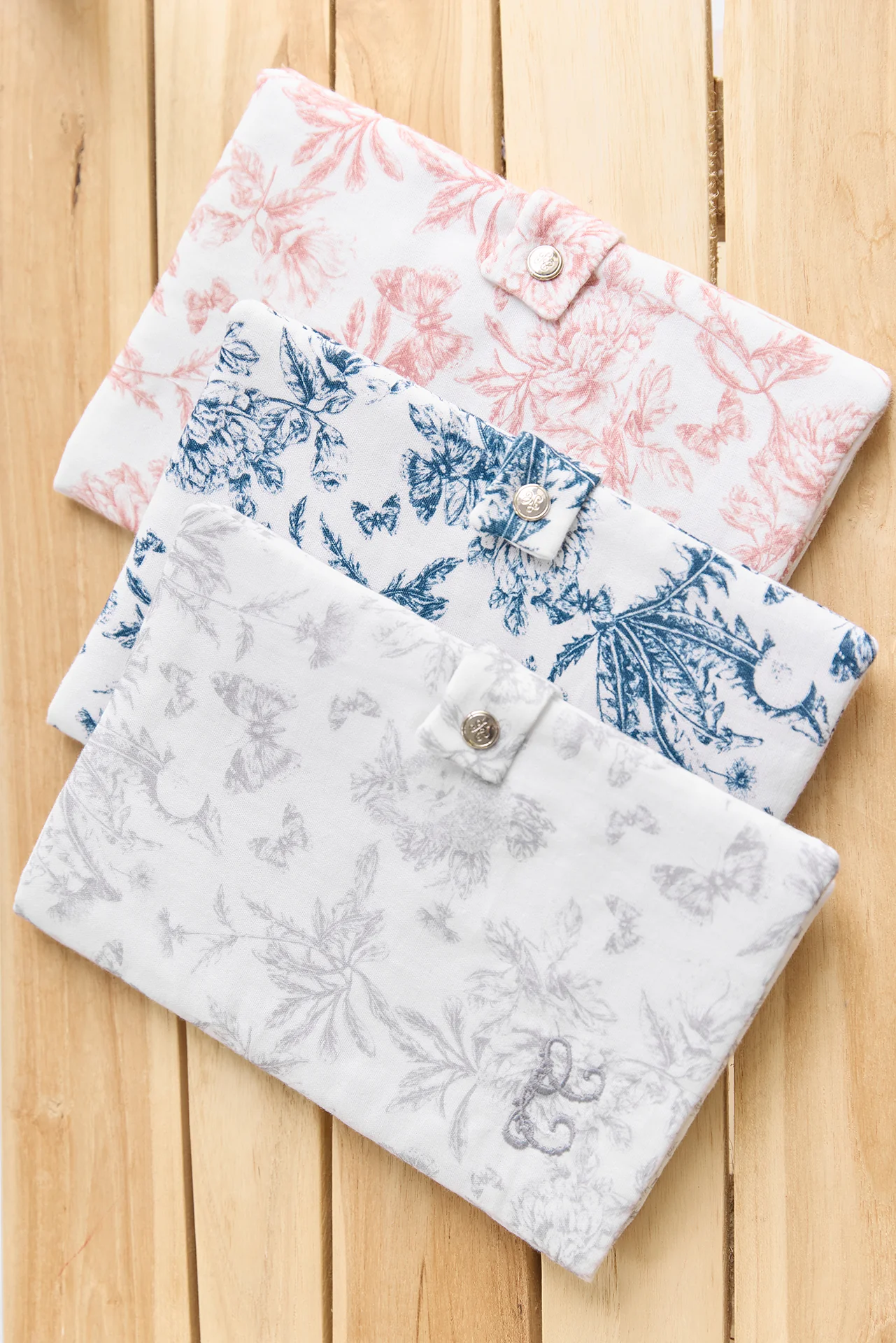 Housse de carnet - Imprimé toile de jouy gris - Image 3