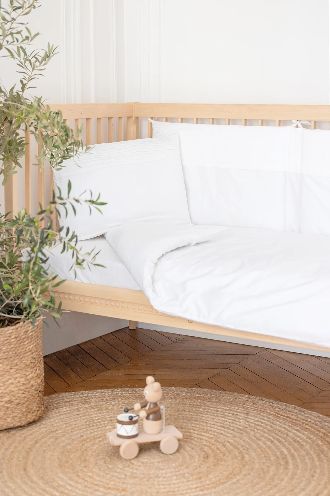 Parure de lit - Monogramme blanc