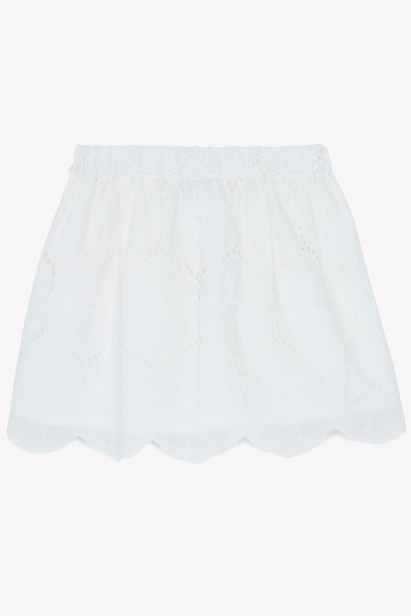 Jupe - Blanc broderies anglaises - Image 4
