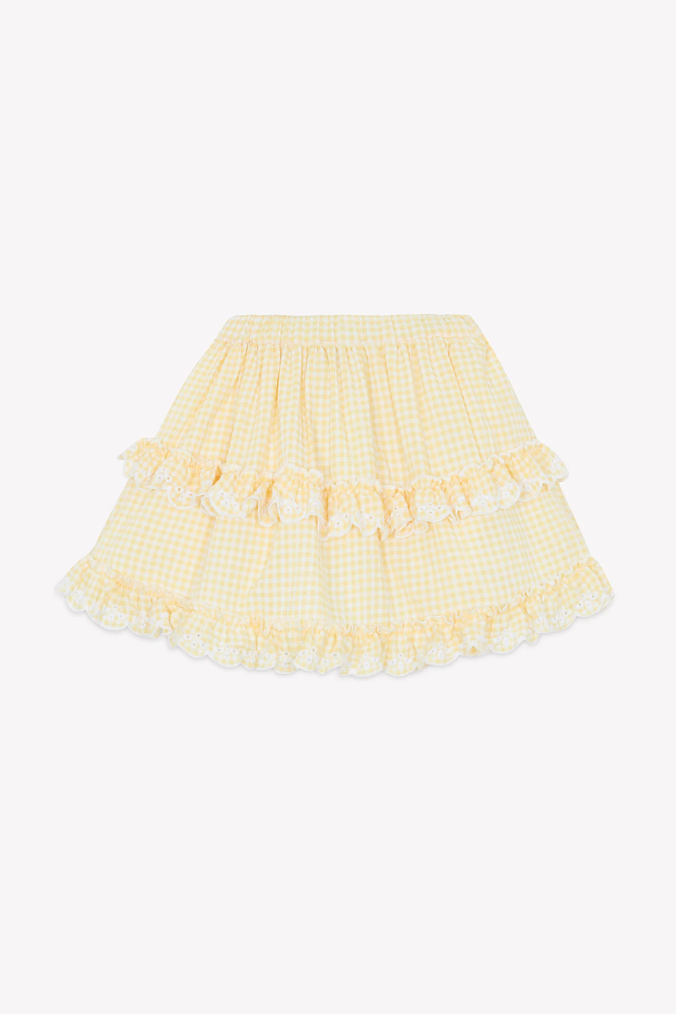 Jupe - Jaune pollen vichy - Image 4
