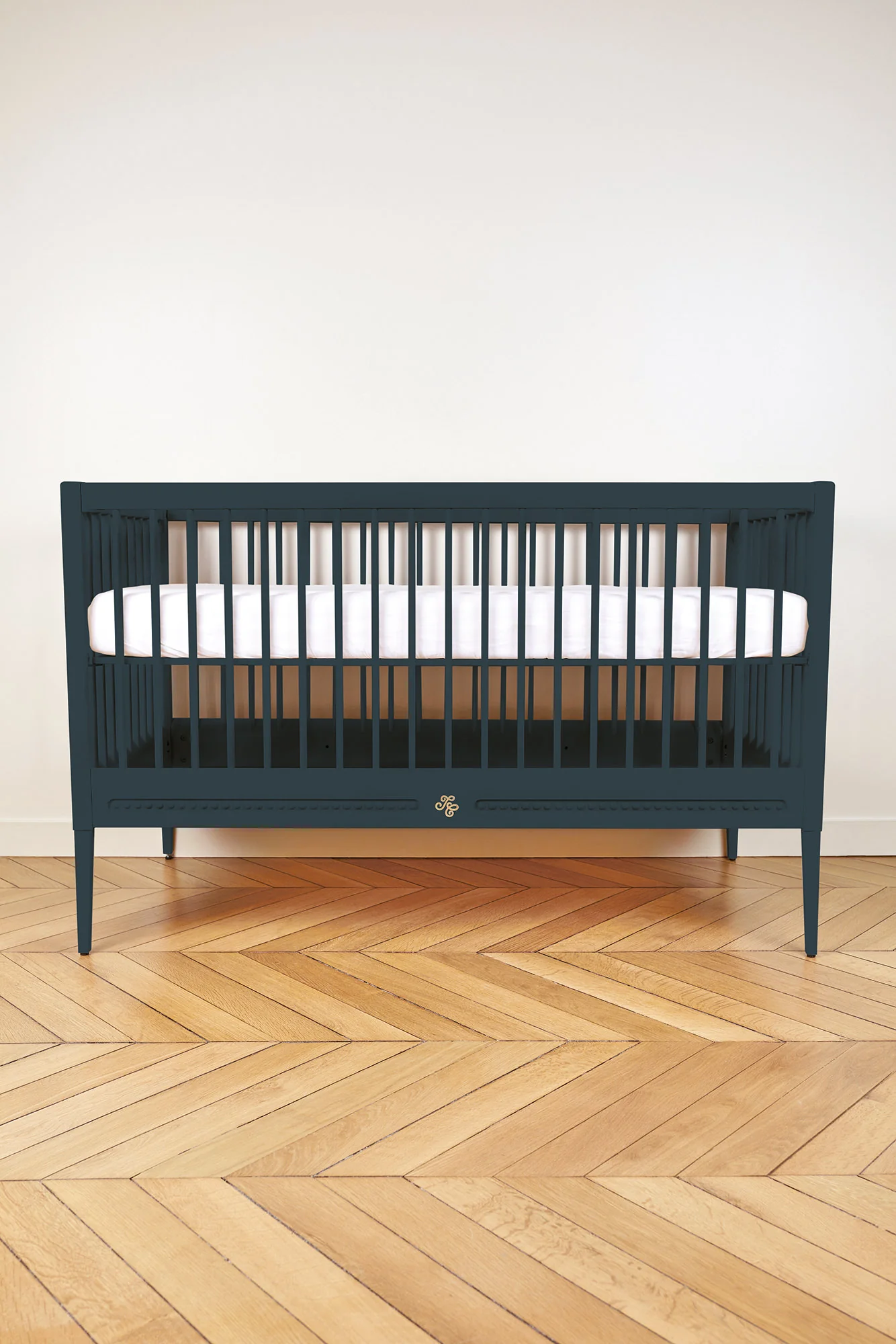 Lit Gustavienne + Matelas - Bleu profond - Image 2