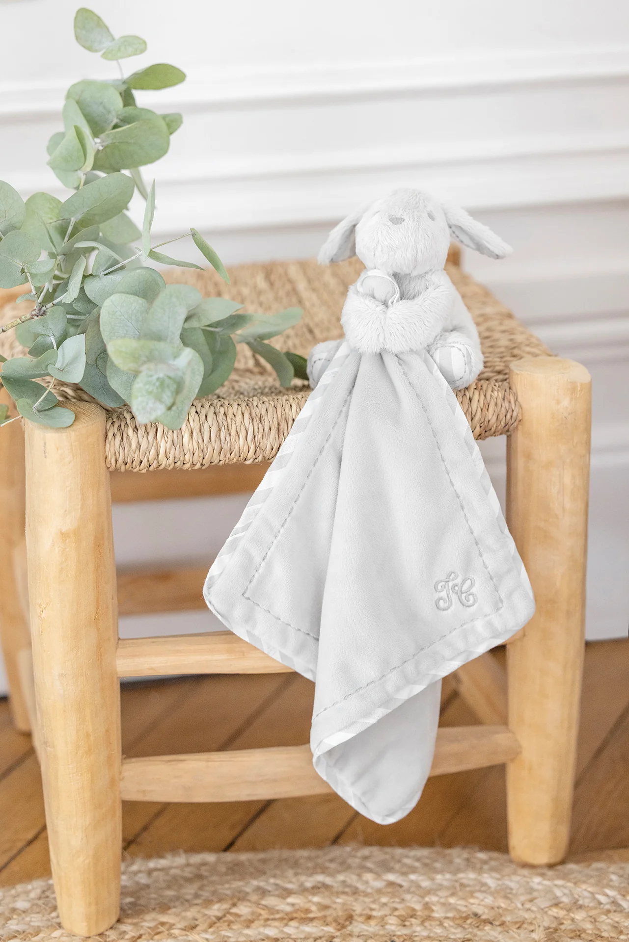 Lucien le chien - doudou gris