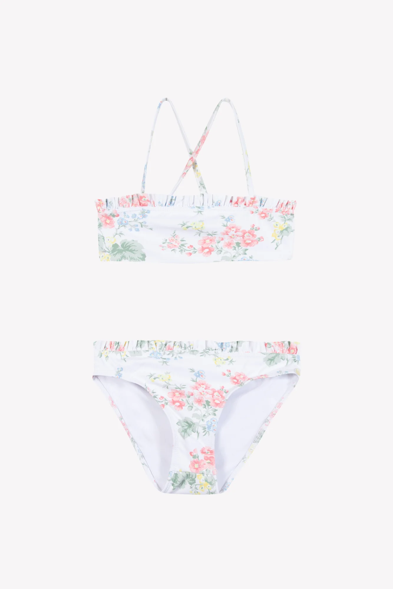Maillot de bain - écru 2 pièces imprimé fleuri - Image 4