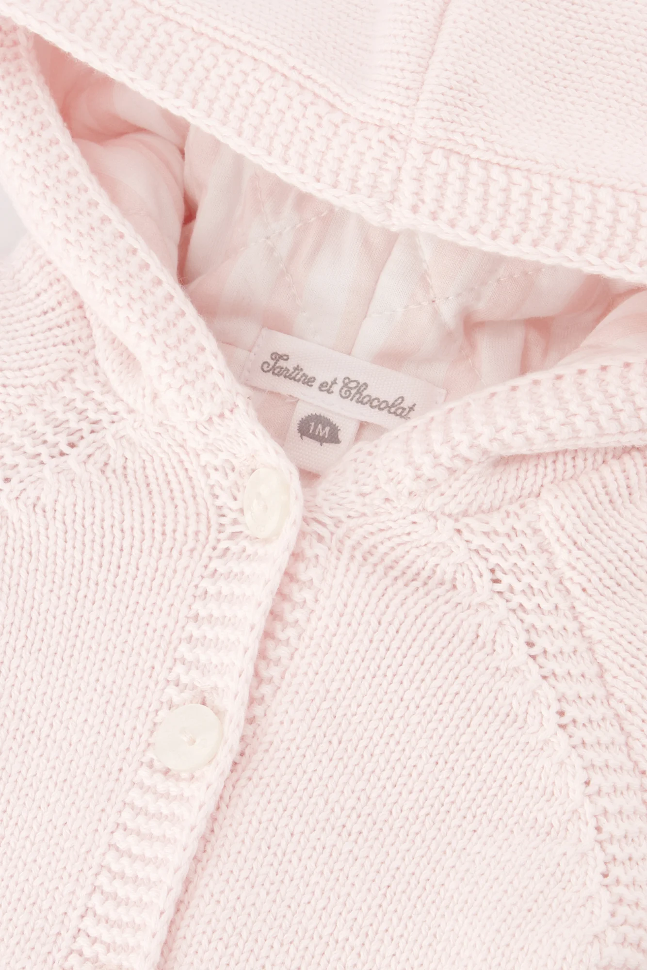 Manteau - Maille garda rose pâle - Image 4