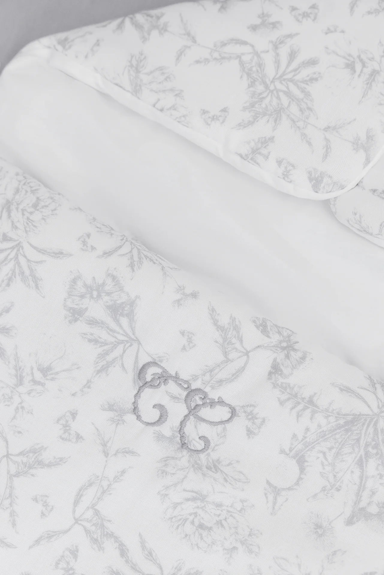 Nid d'ange - Imprimé inspiration toile de jouy gris - Image 2