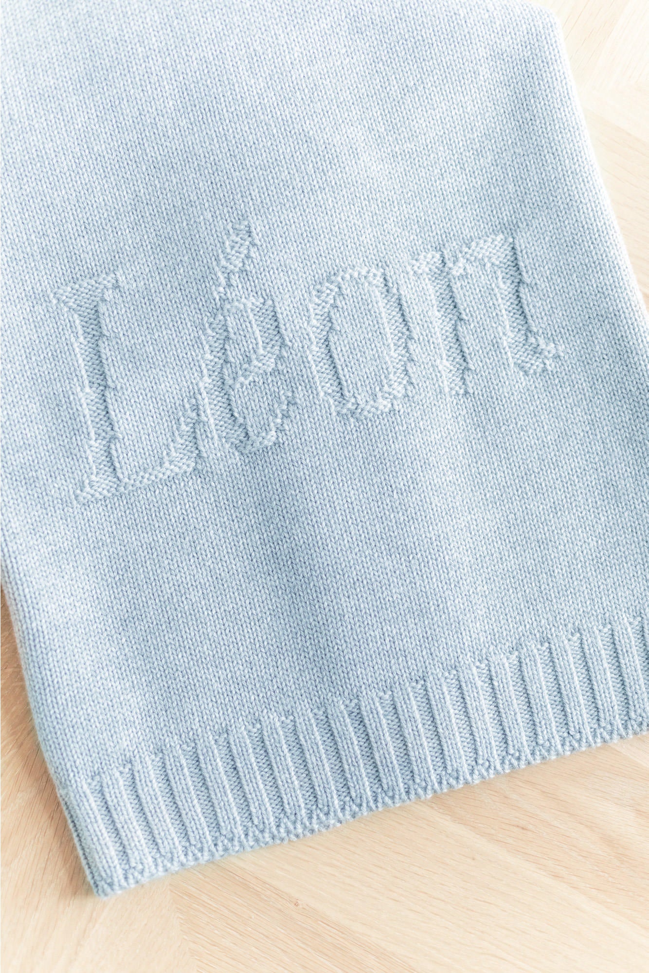 Plaid personnalisé - Laine bleu ciel - Image 4