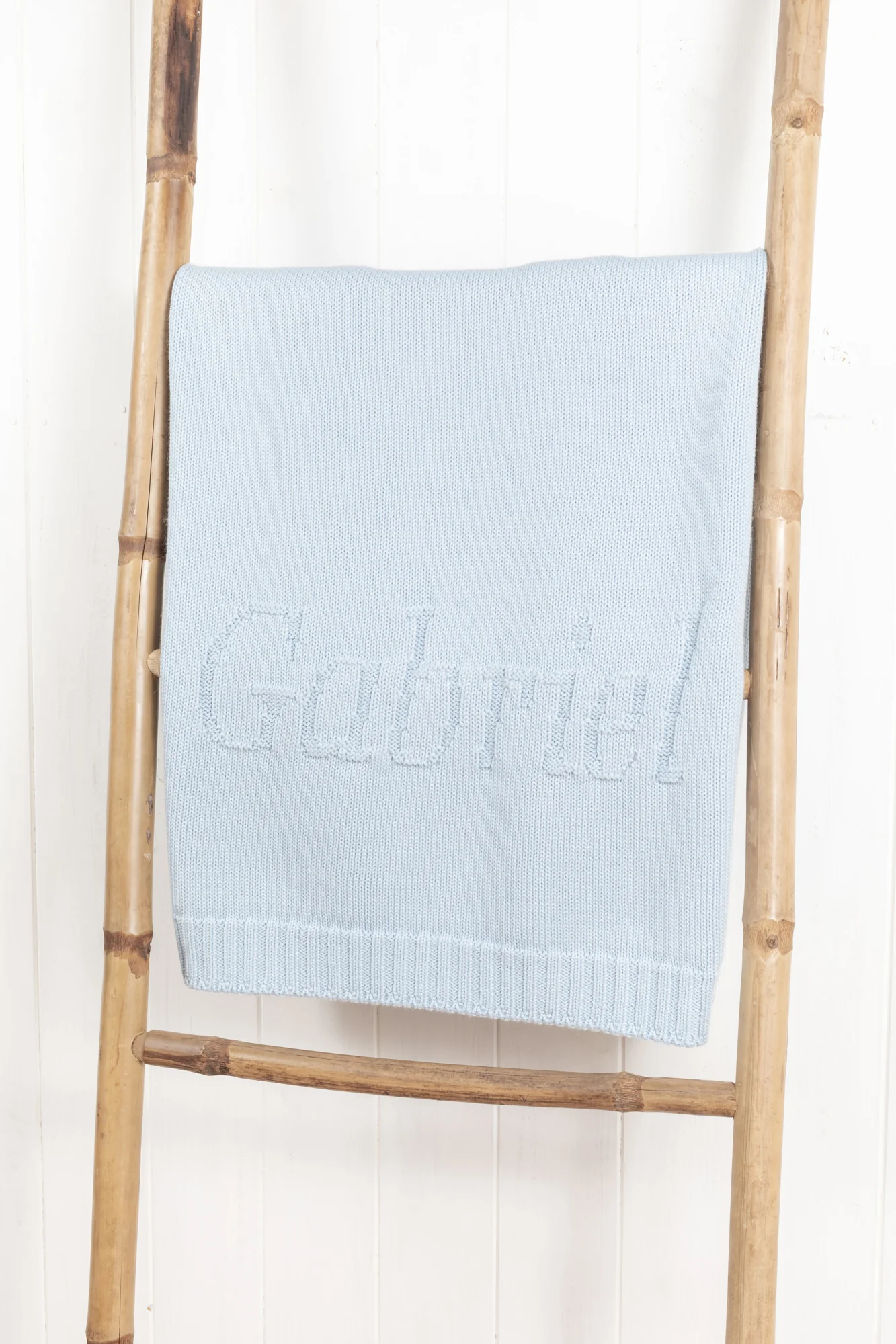 Plaid personnalisé - Laine bleu ciel - Image 6