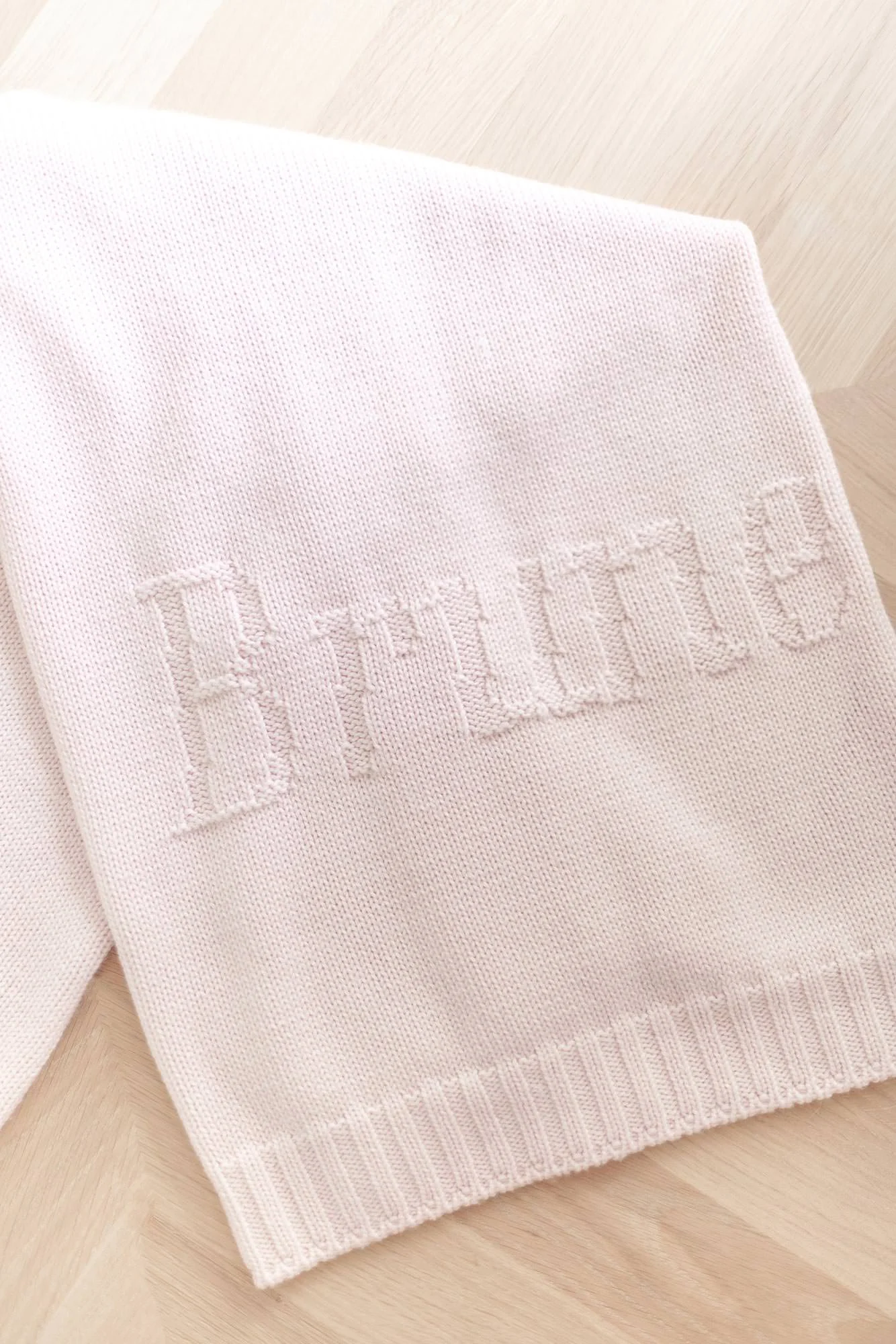 Plaid personnalisé - Laine rose pâle