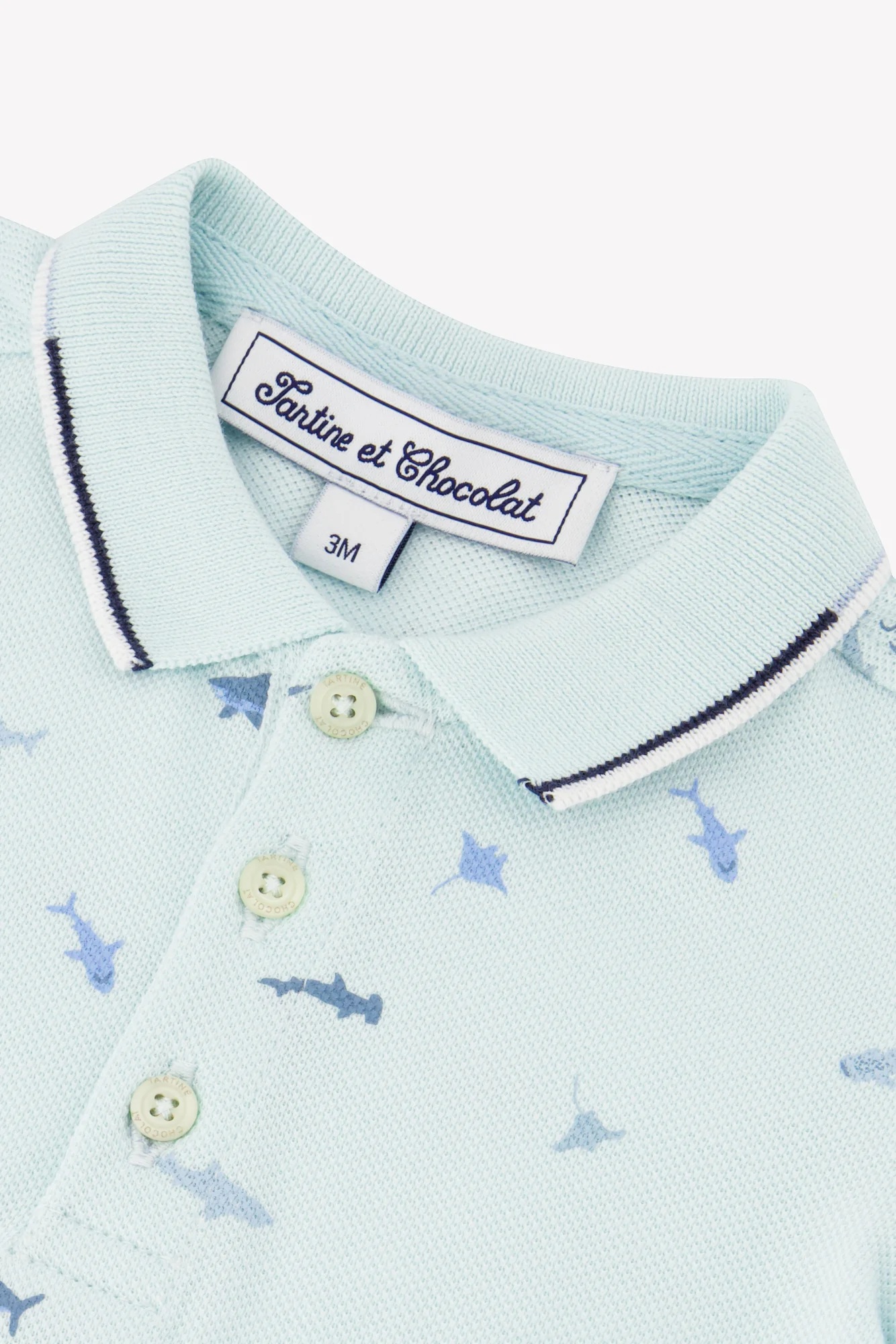 Polo - Aqua illustration requins - Image 5