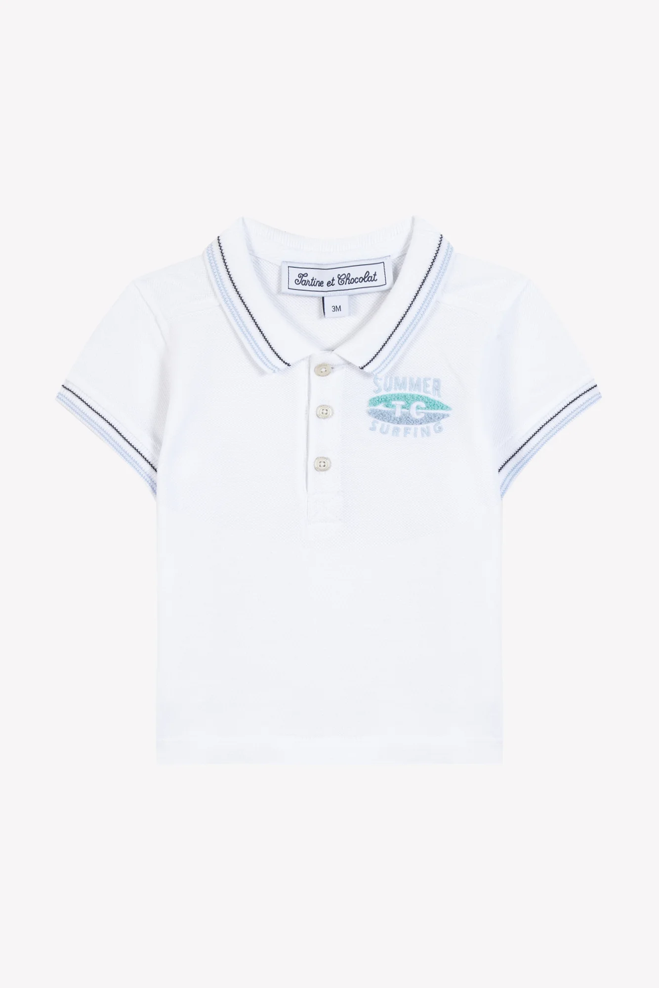 Polo - Marine maille piquée - Image 4