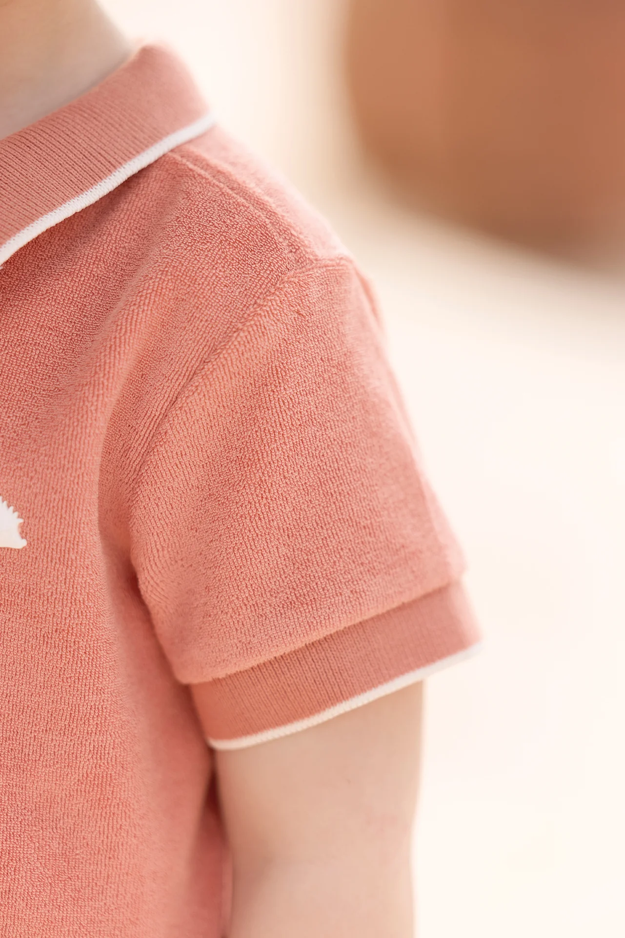 Polo - Orange maille éponge - Image 4