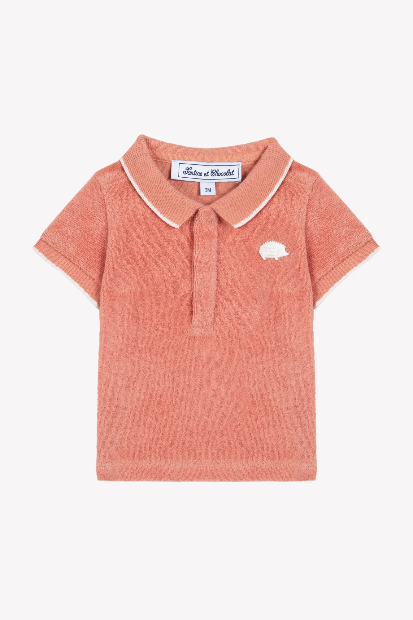 Polo - Orange maille éponge - Image 5