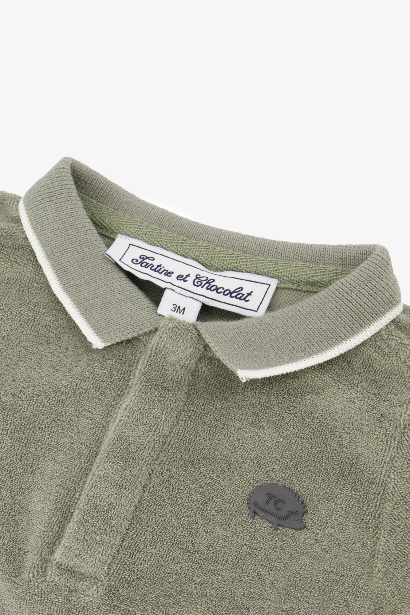 Polo - Vert fougère maille éponge - Image 5