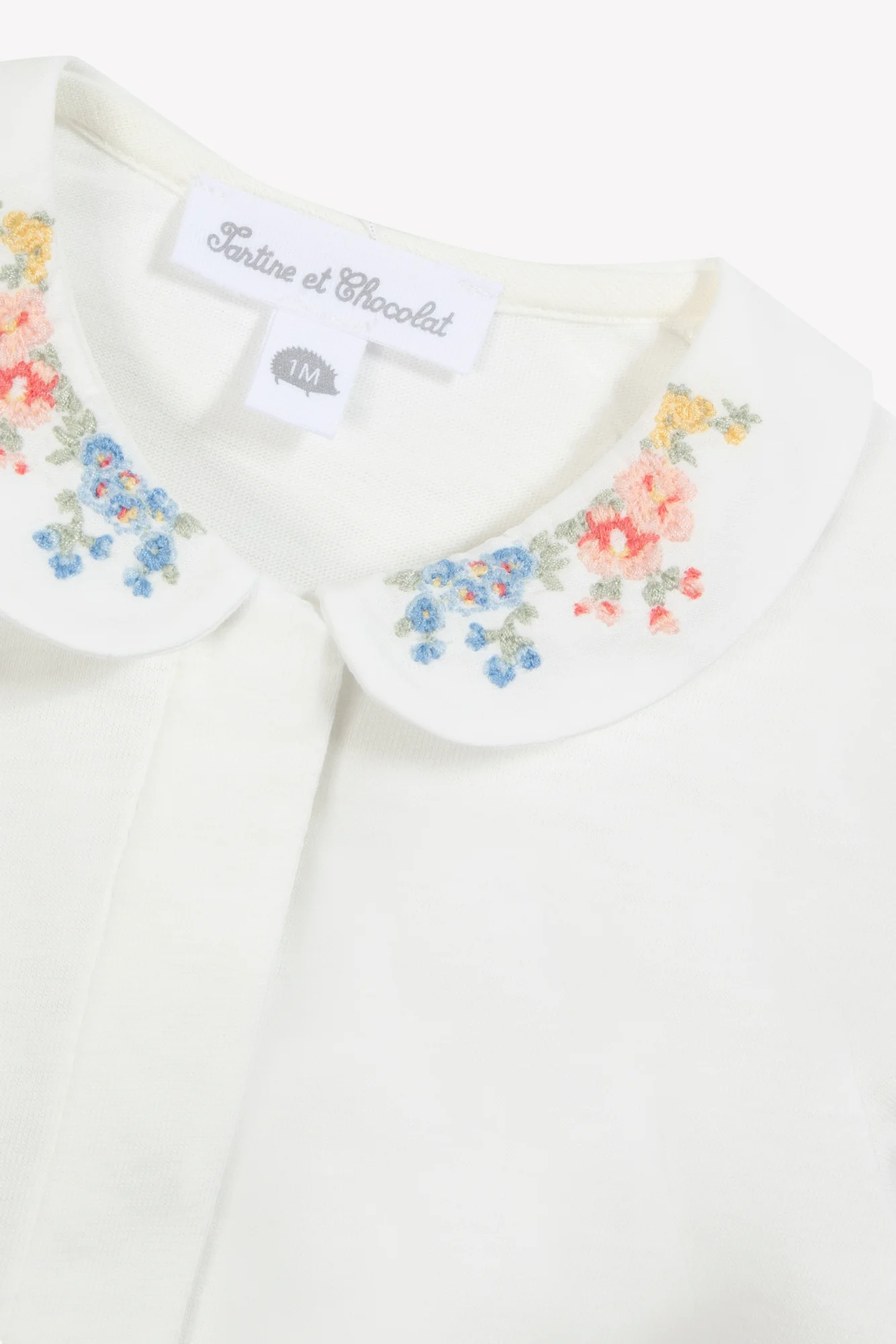 Pyjama - écru broderie fleurie - Image 5