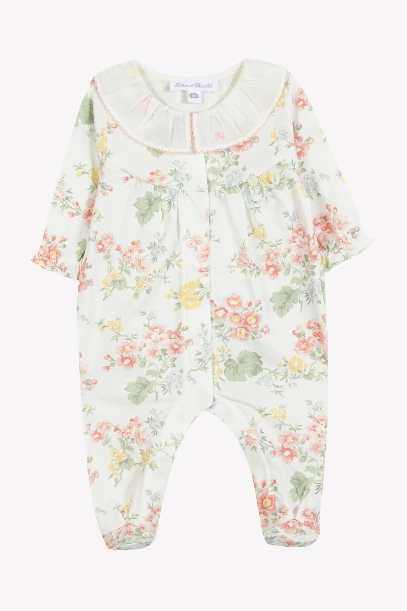 Pyjama - écru imprimé fleuri - Image 3
