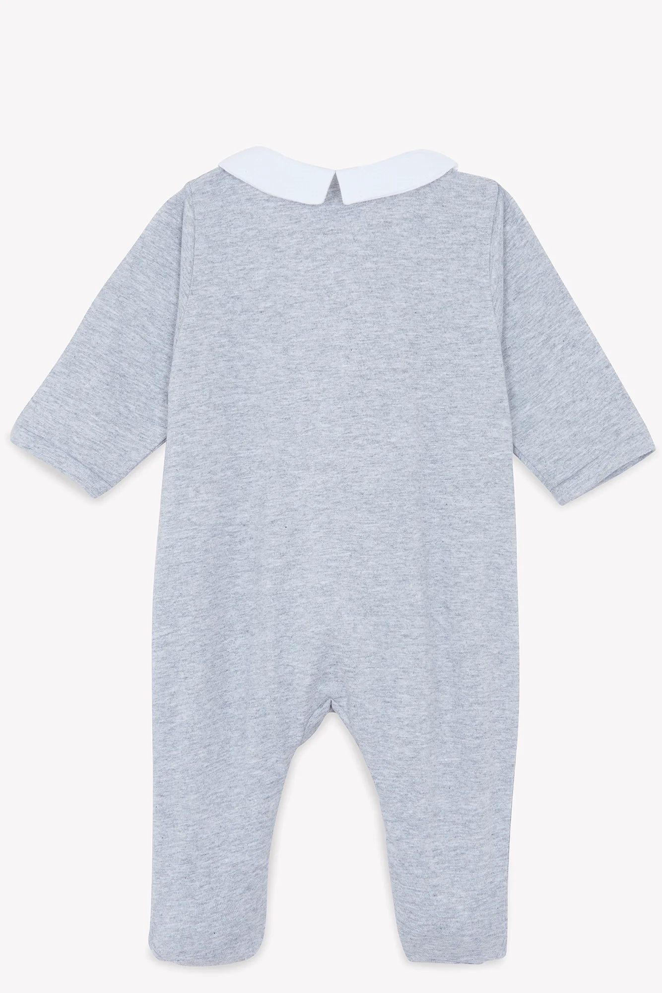 Pyjama - Gris chiné broderie monogramme TC - Image 3