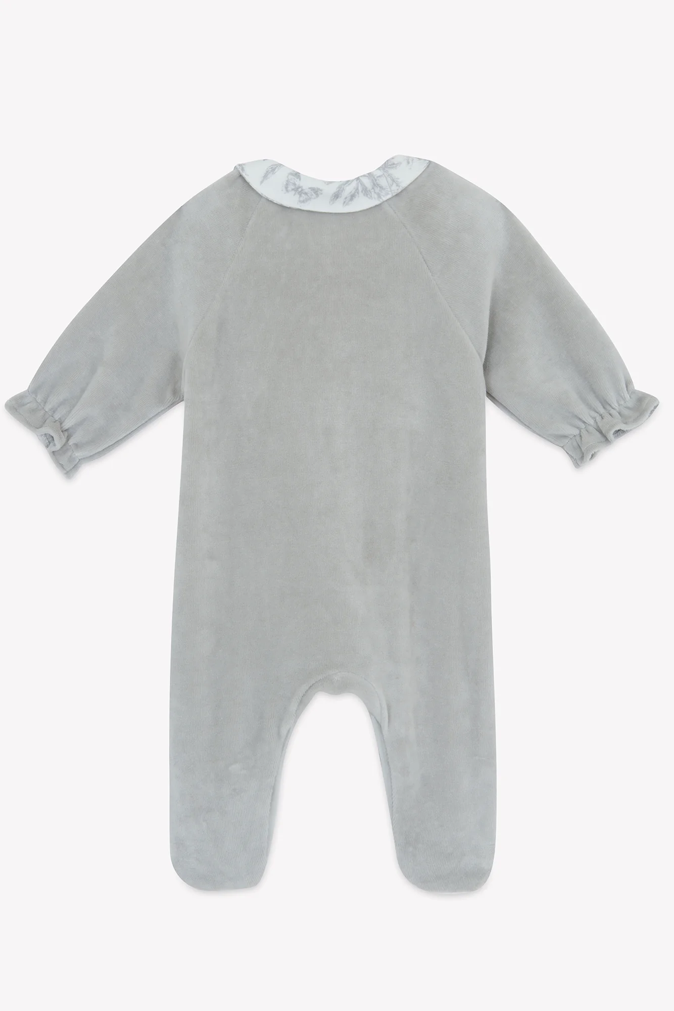 Pyjama - Gris en velours imprimé inspiration toile de jouy - Image 6