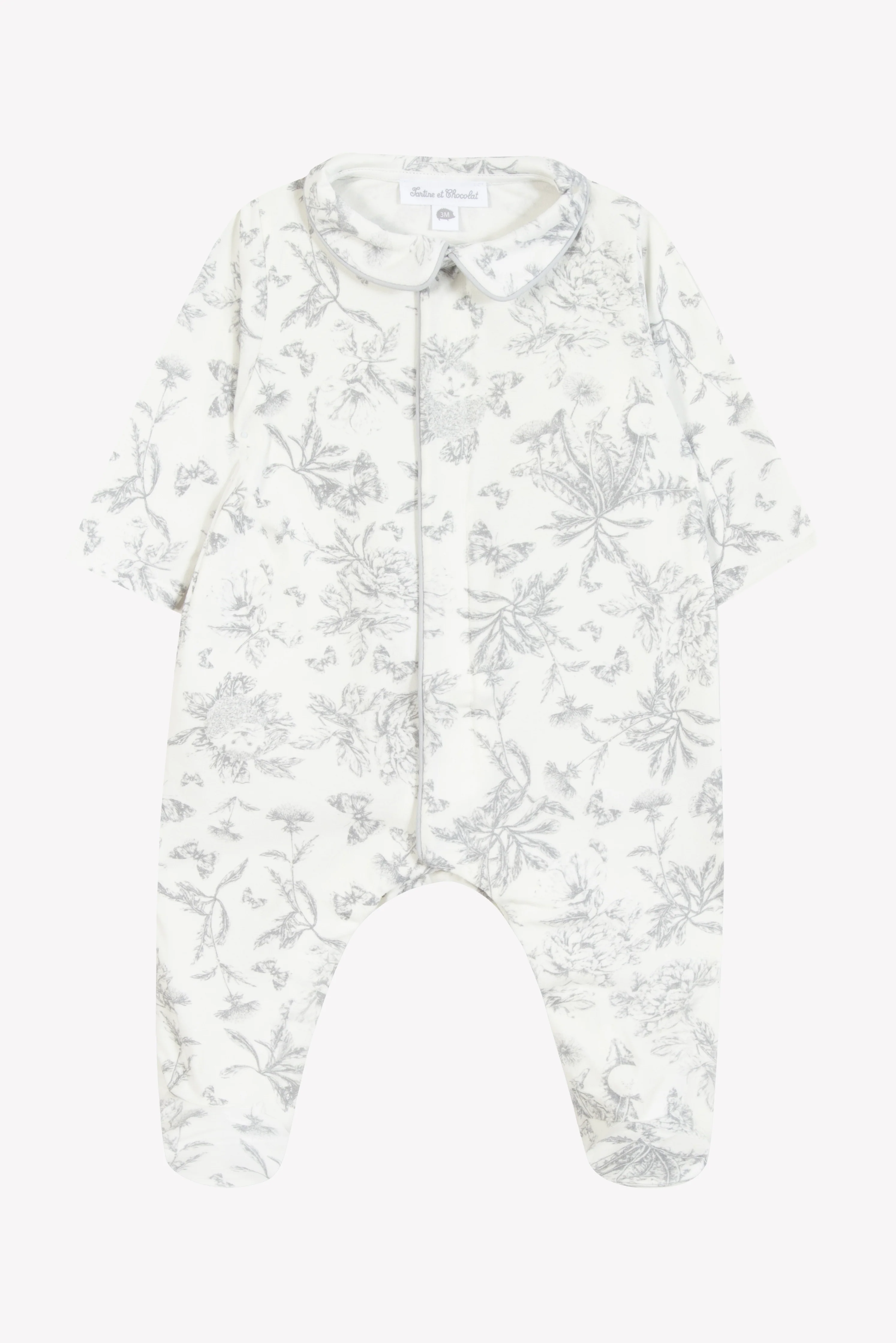Pyjama - Imprimé inspiration toile de jouy gris - Image 6