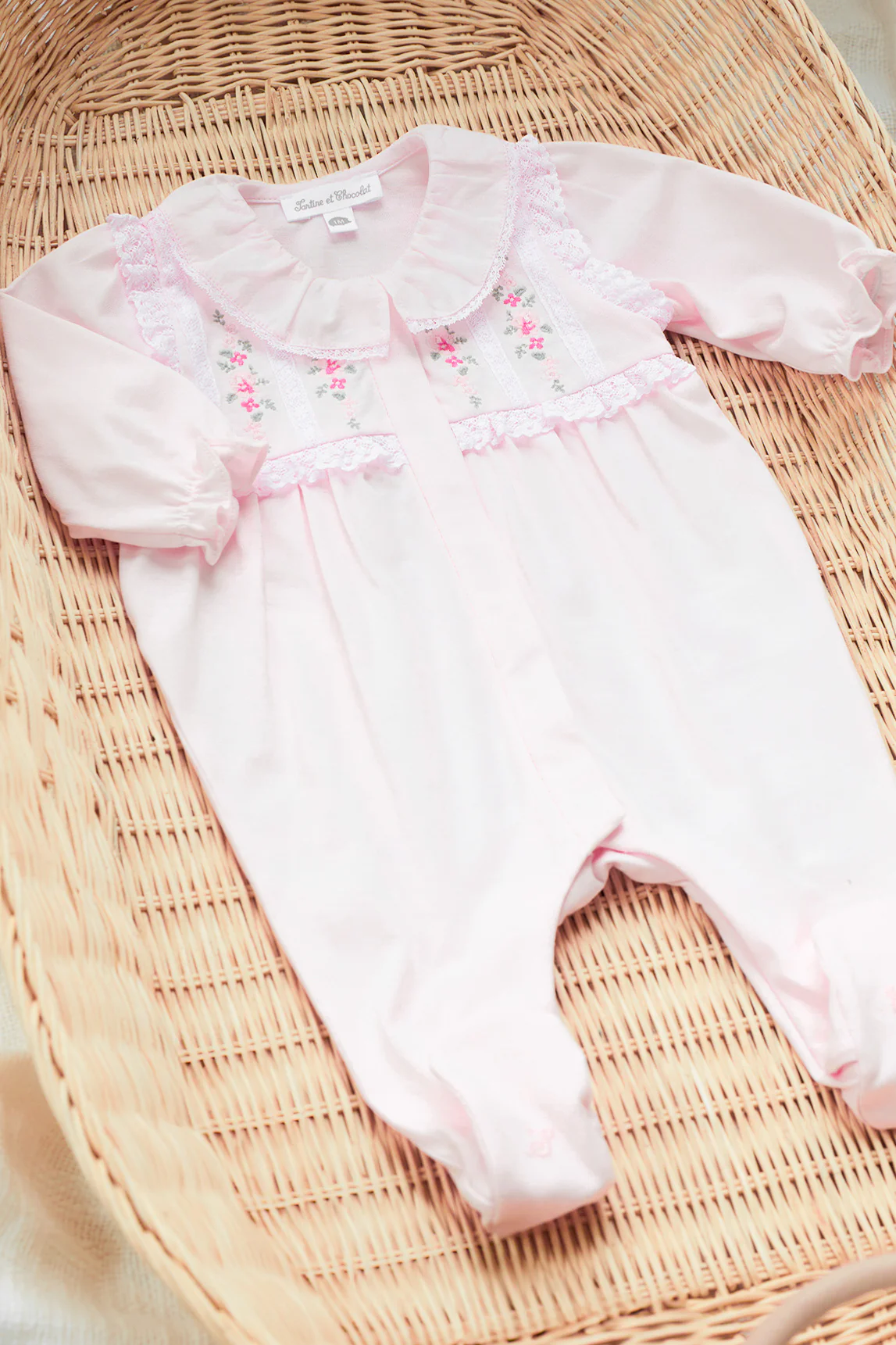 Pyjama - Rose pâle dentelle fine