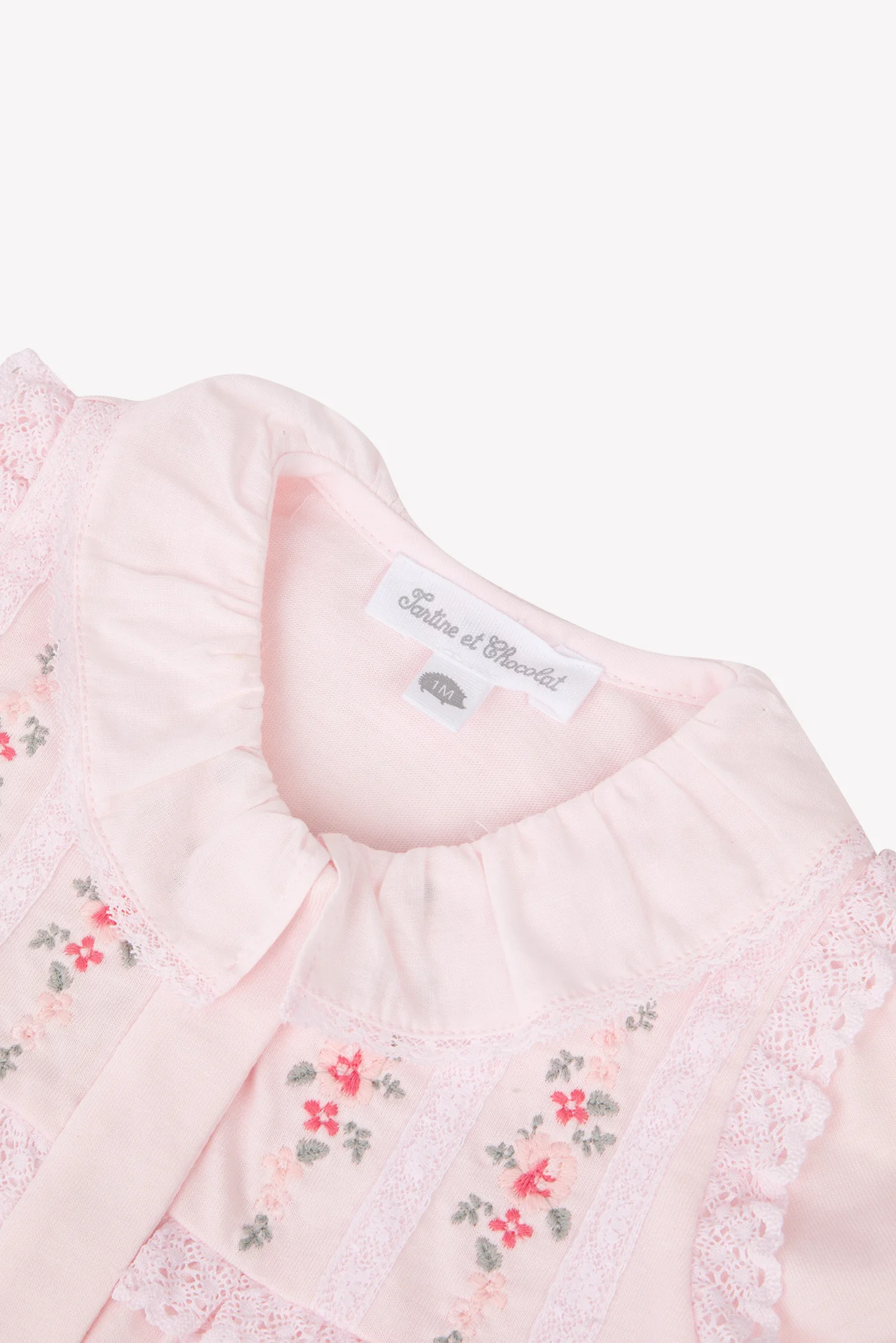 Pyjama - Rose pâle dentelle fine - Image 5