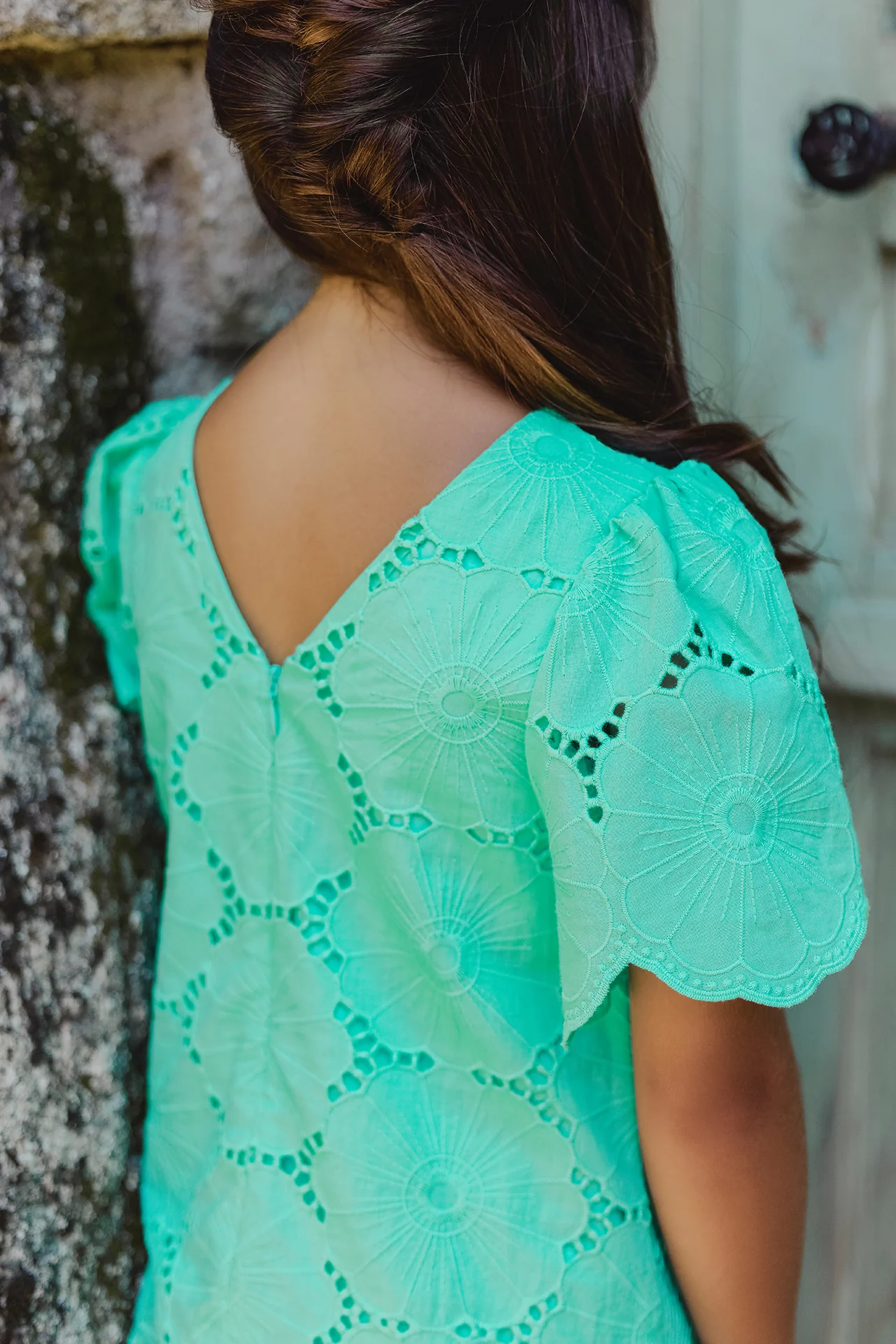 Robe - Aigue marine broderies anglaises - Image 3