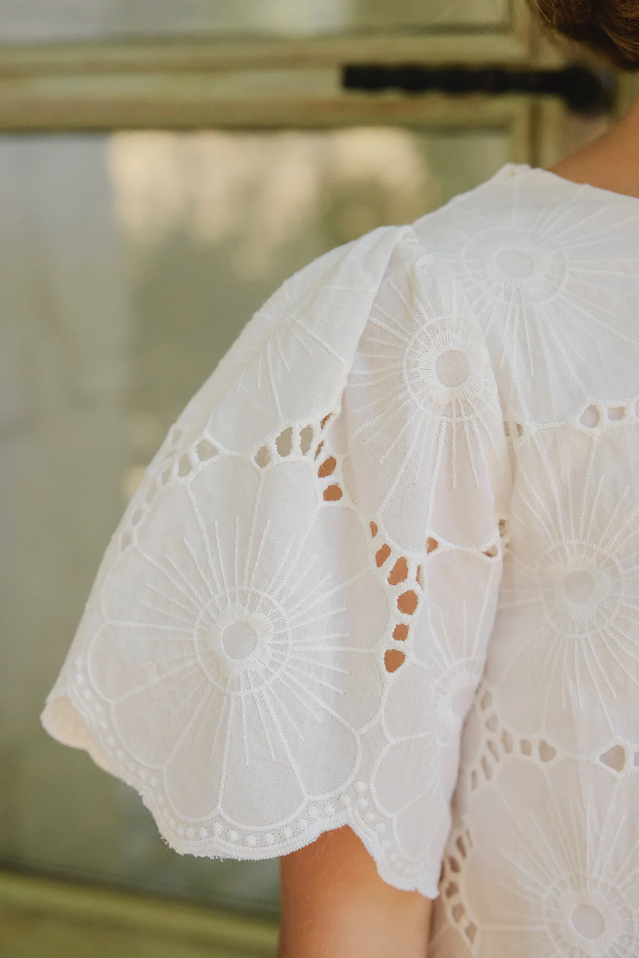 Robe - Blanc broderies anglaises - Image 3