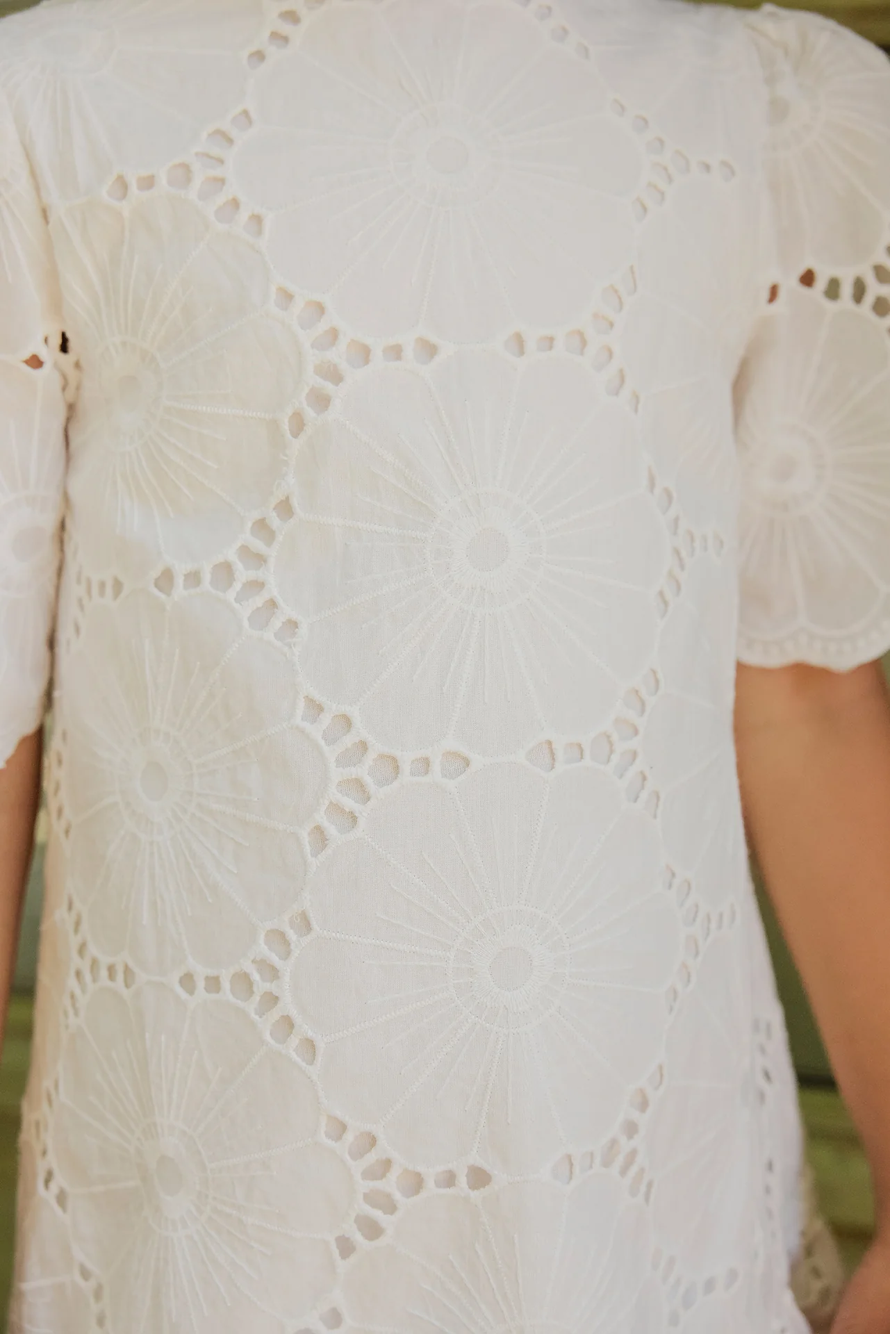 Robe - Blanc broderies anglaises - Image 4