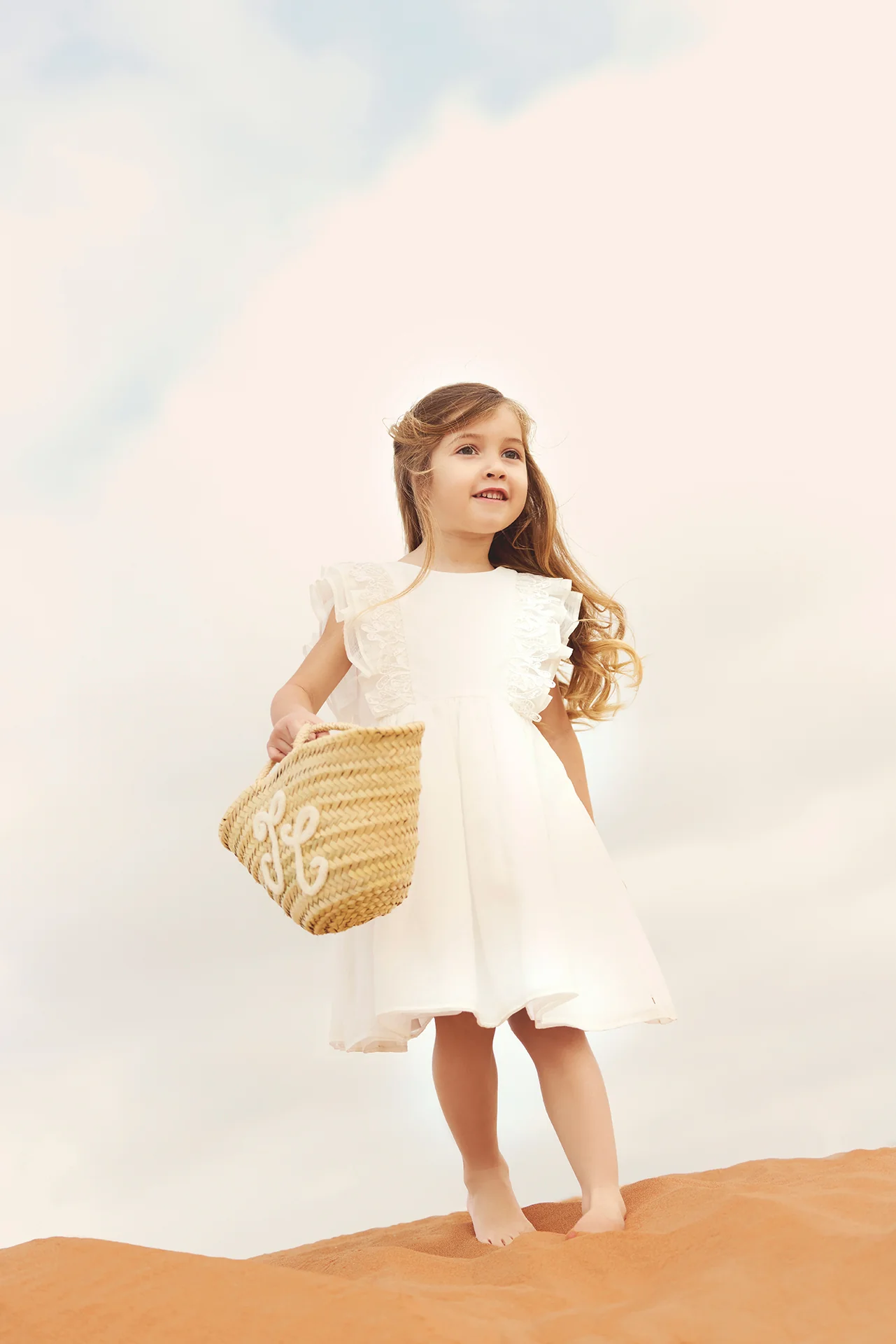 Robe - Blanc détails paillettés - Image 2