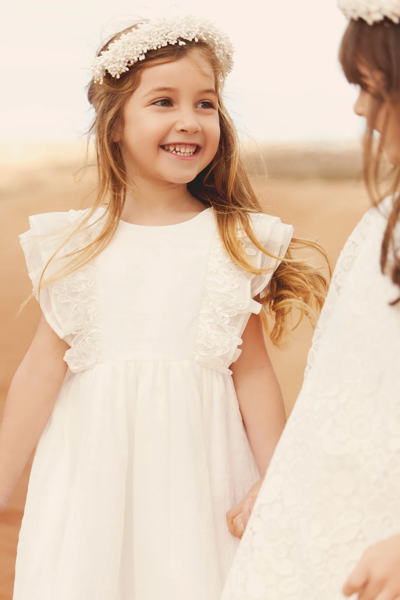 Robe - Blanc détails paillettés - Image 3