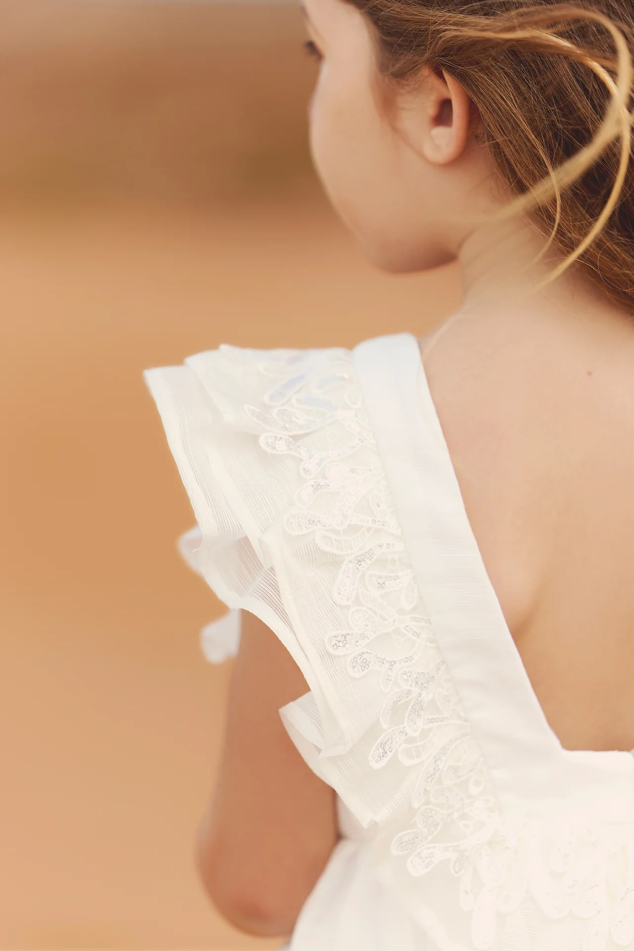 Robe - Blanc détails paillettés - Image 4