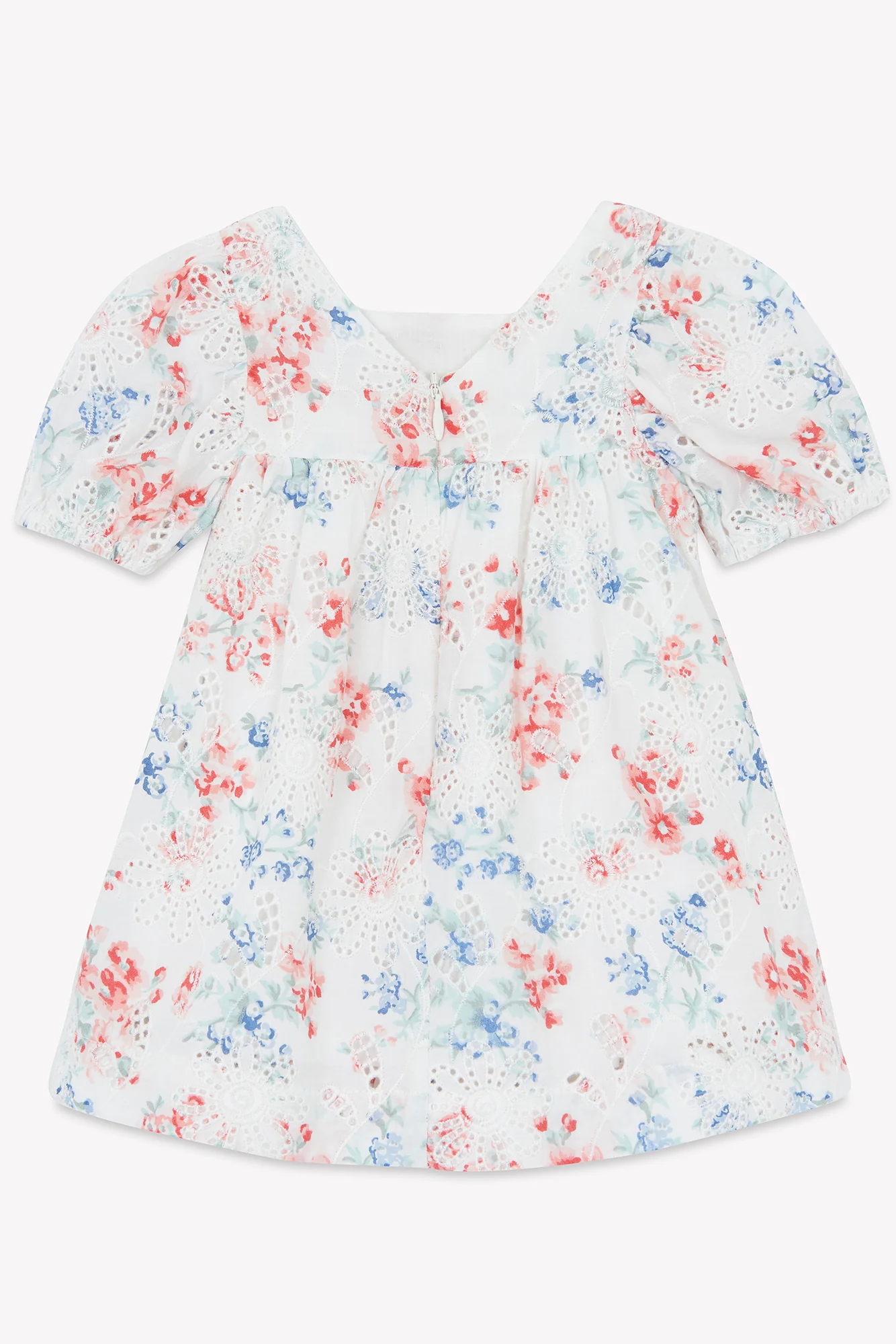 Robe - Blanc imprimé fleuri - Image 7
