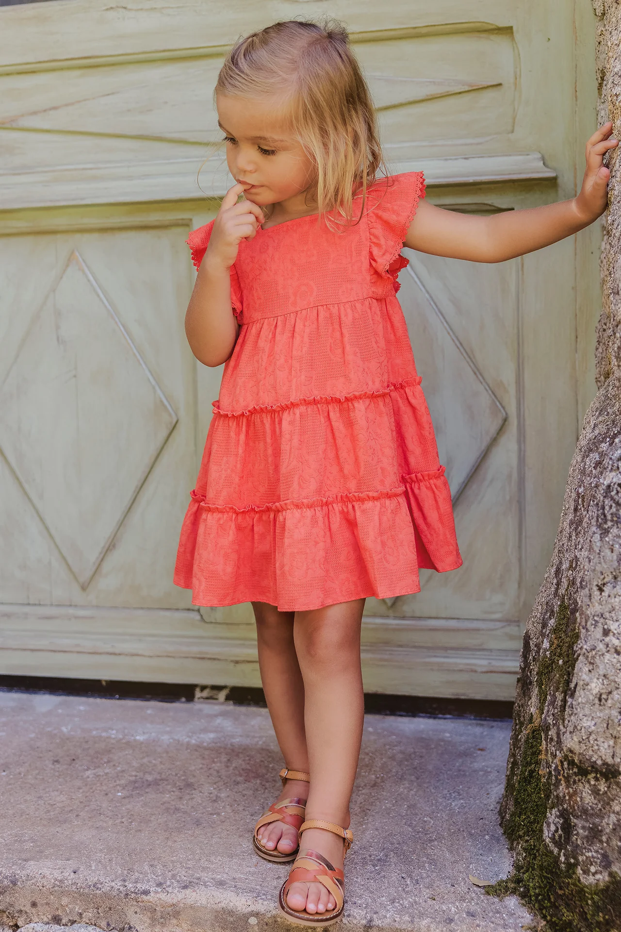 Robe - Coquelicot fleurs ton sur ton
