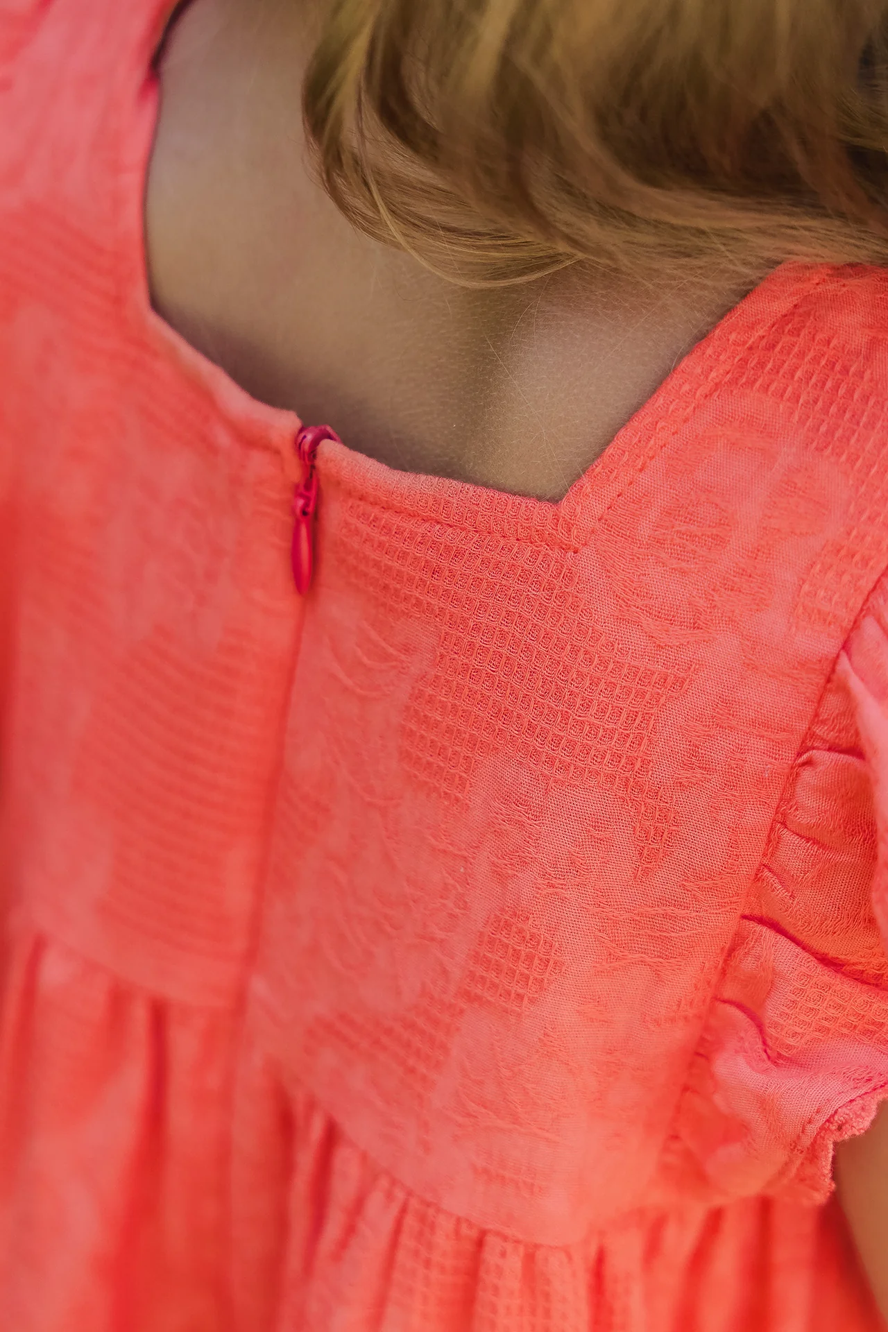 Robe - Coquelicot fleurs ton sur ton - Image 3