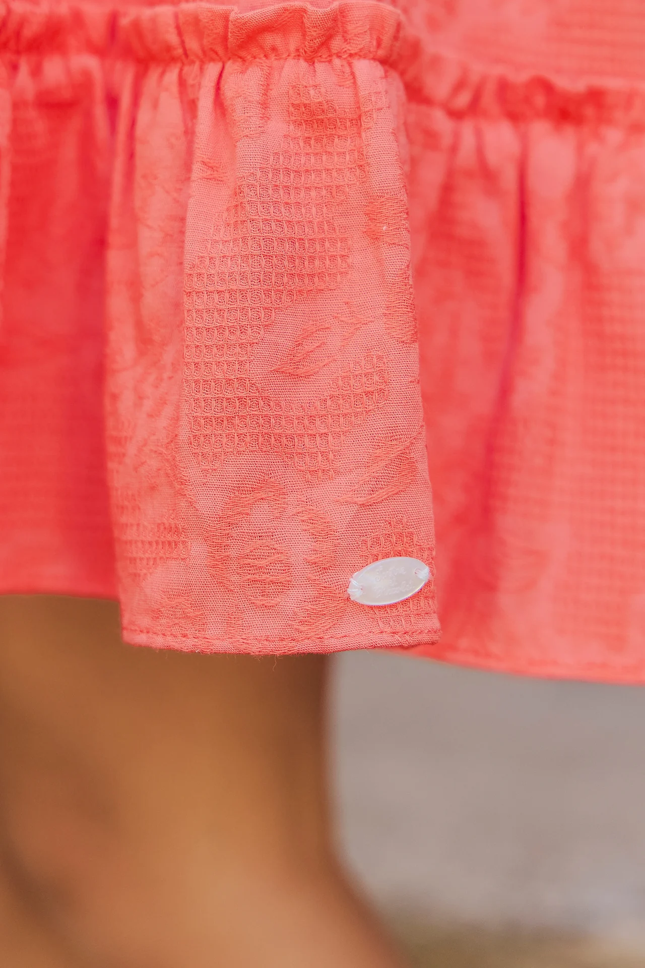 Robe - Coquelicot fleurs ton sur ton - Image 5