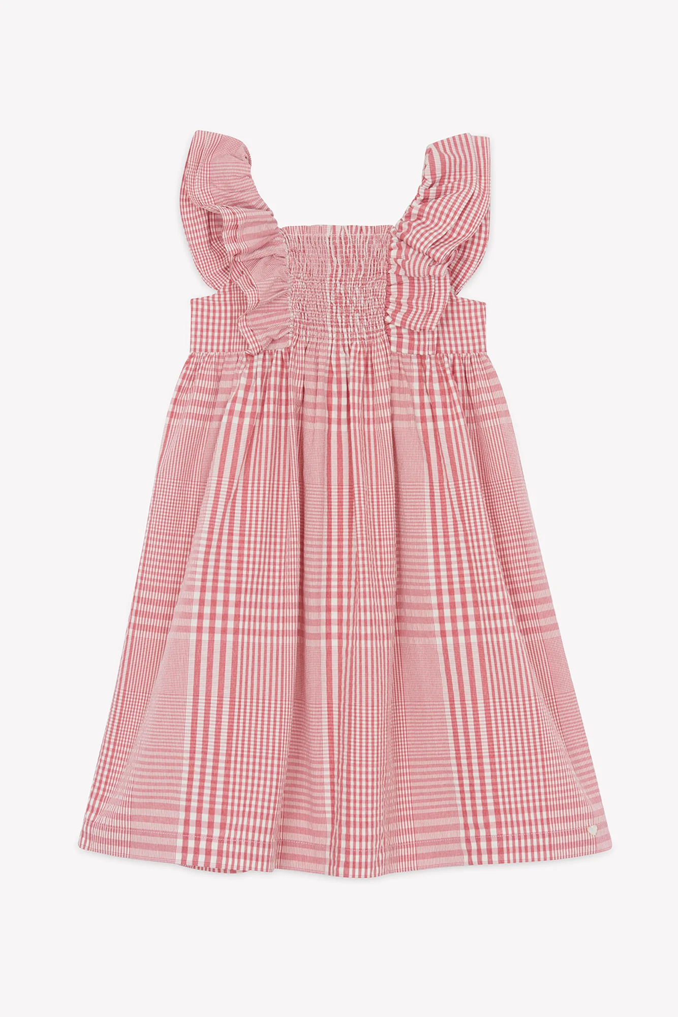 Robe - Corail à carreaux - Image 4