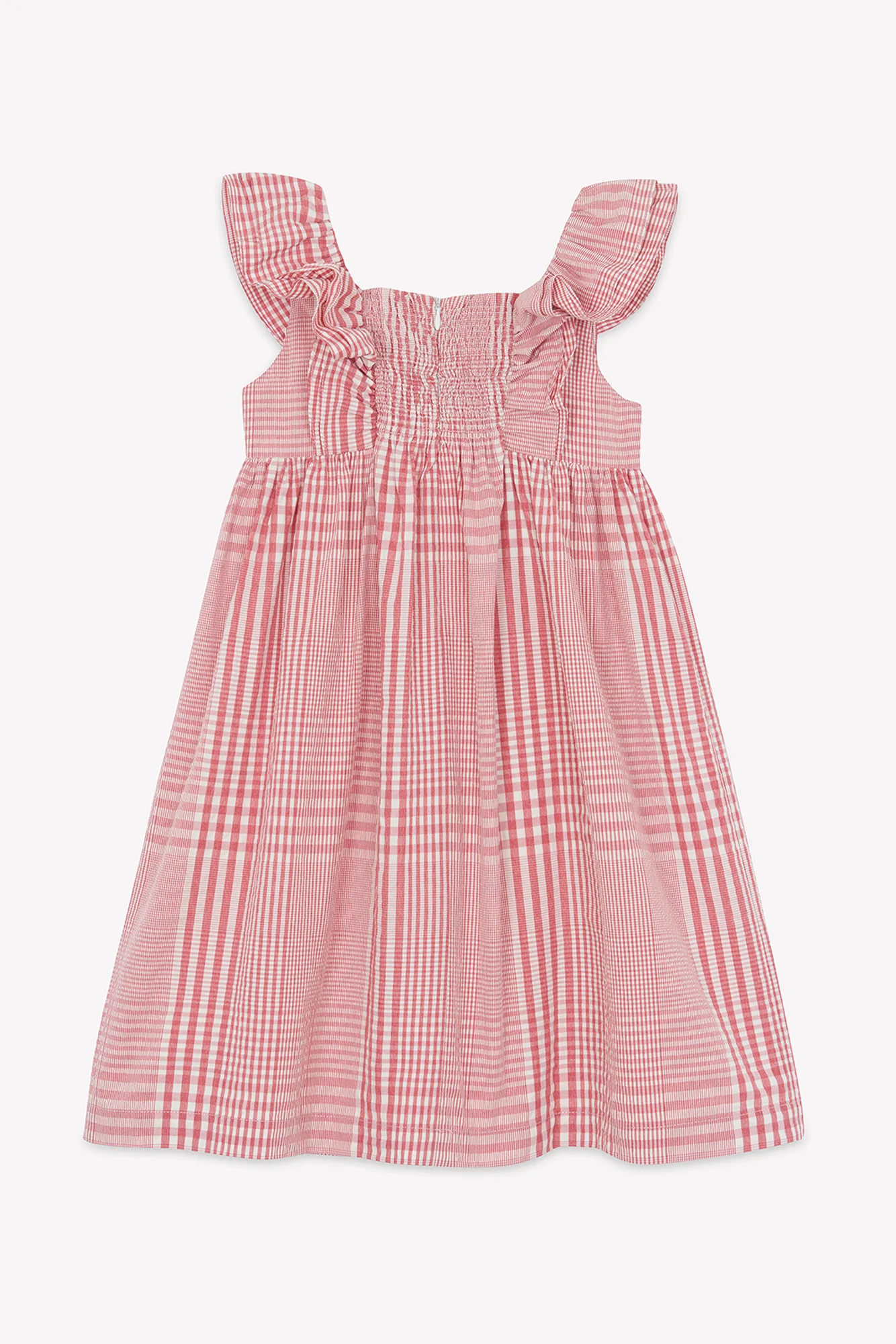 Robe - Corail à carreaux - Image 5
