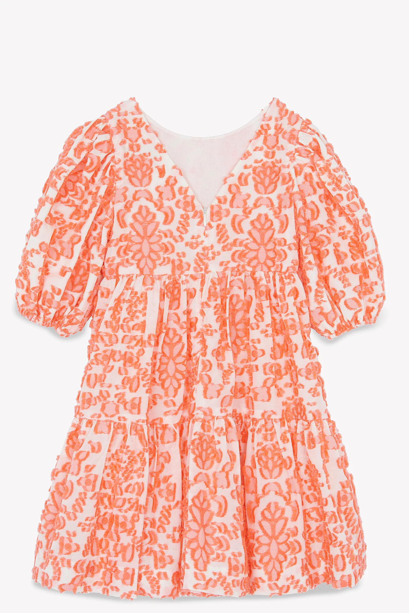 Robe - Corail broderie relief - Image 5