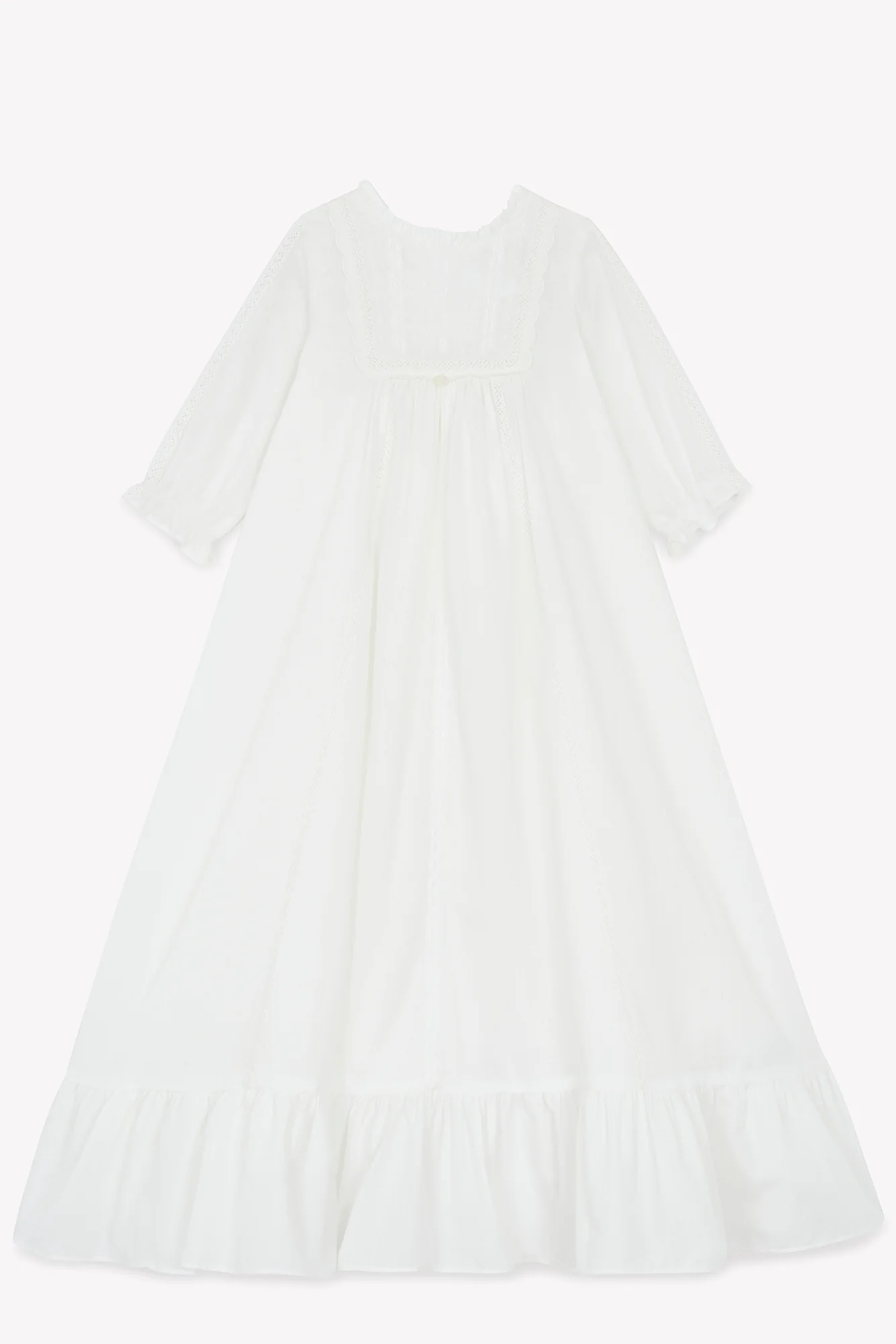 Robe de Baptême - Écru détails dentelle et Volants - Image 9