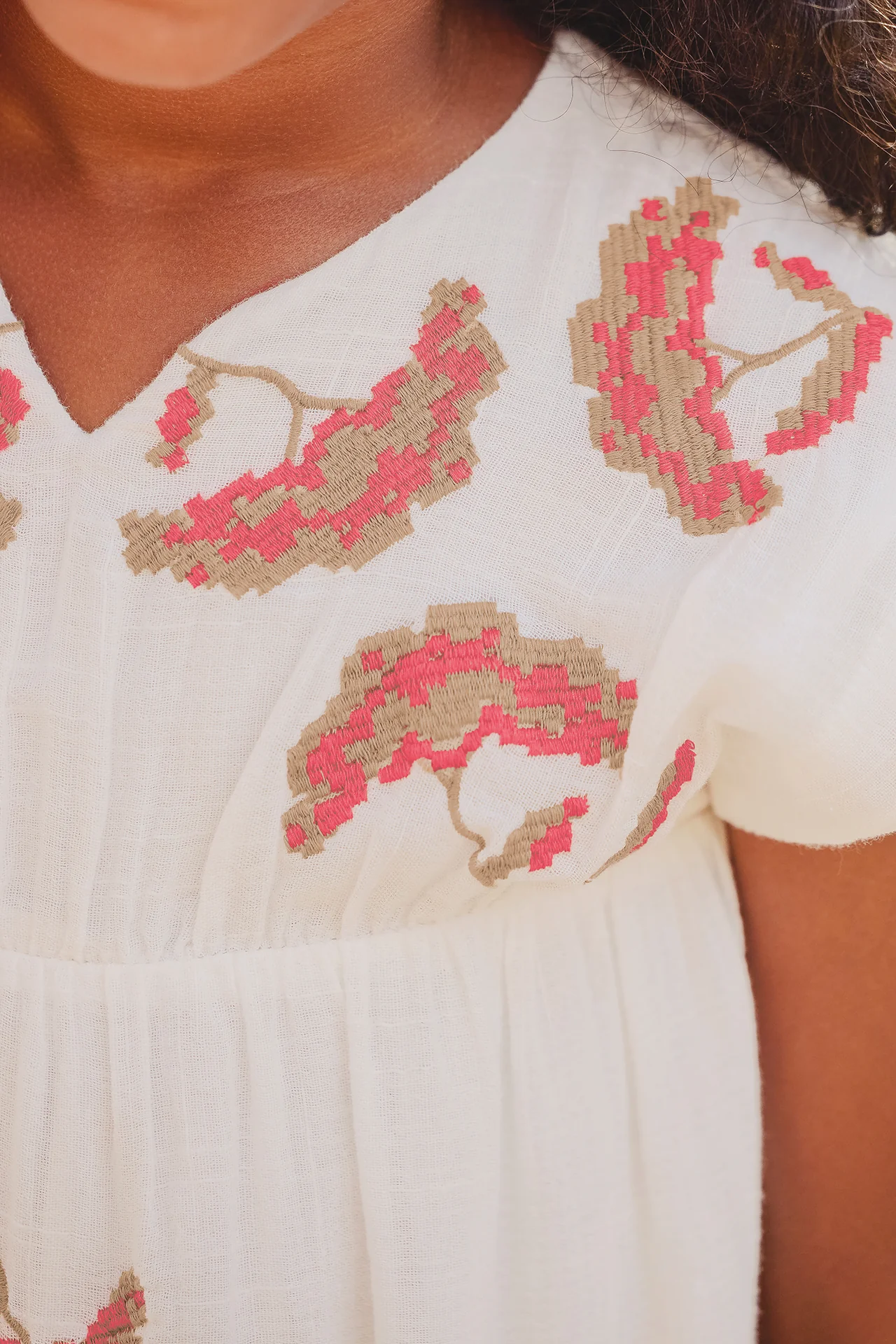 Robe - écru broderie - Image 2