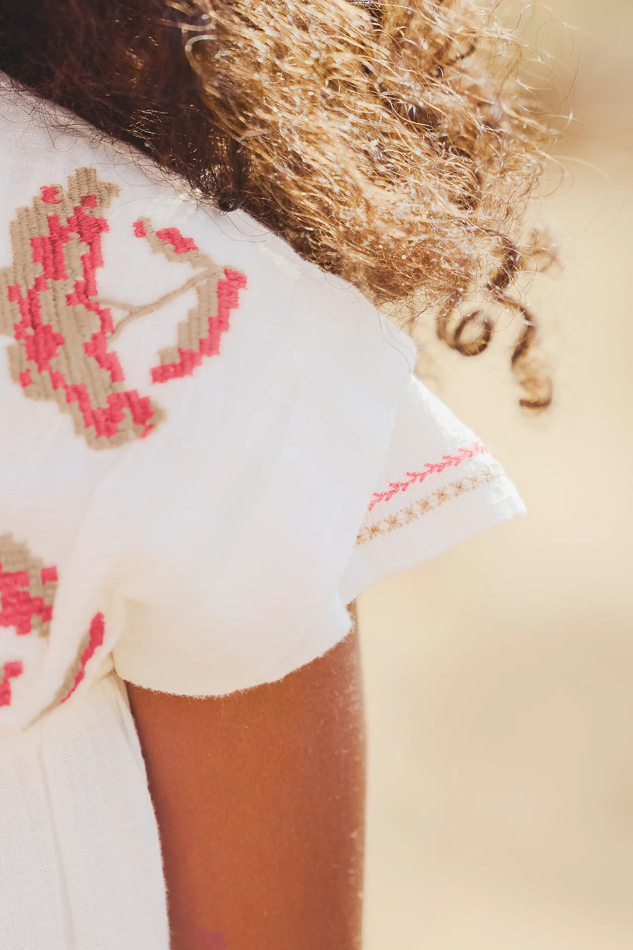 Robe - écru broderie - Image 3