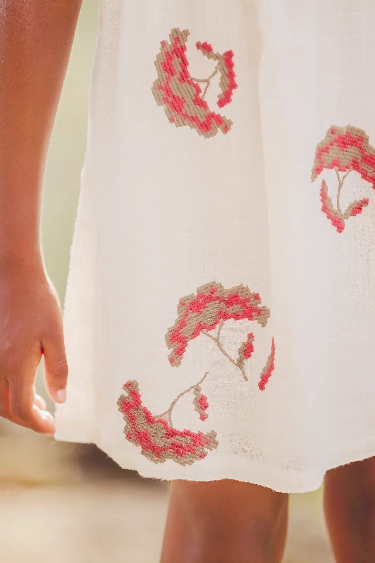 Robe - écru broderie - Image 4