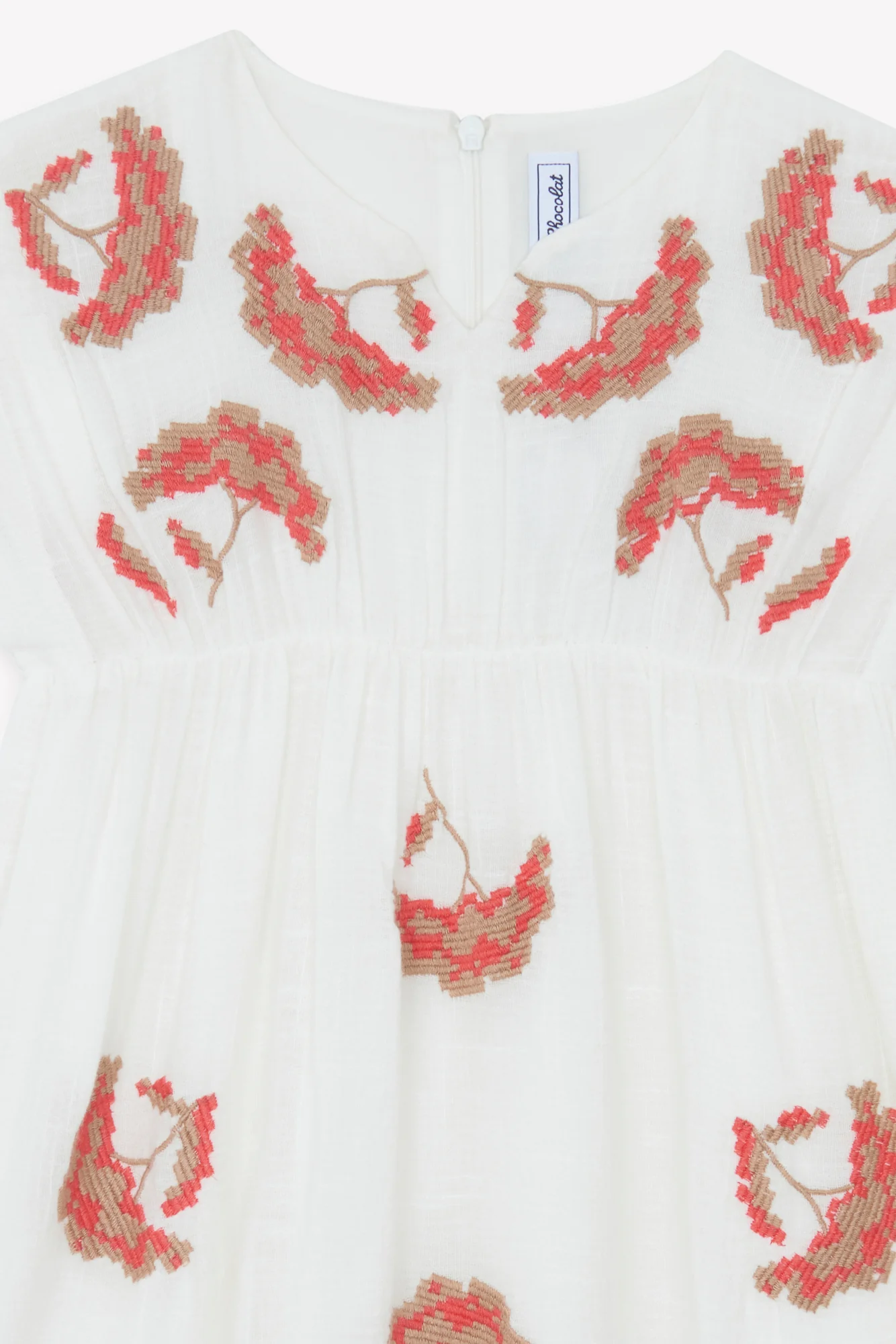 Robe - écru broderie - Image 7